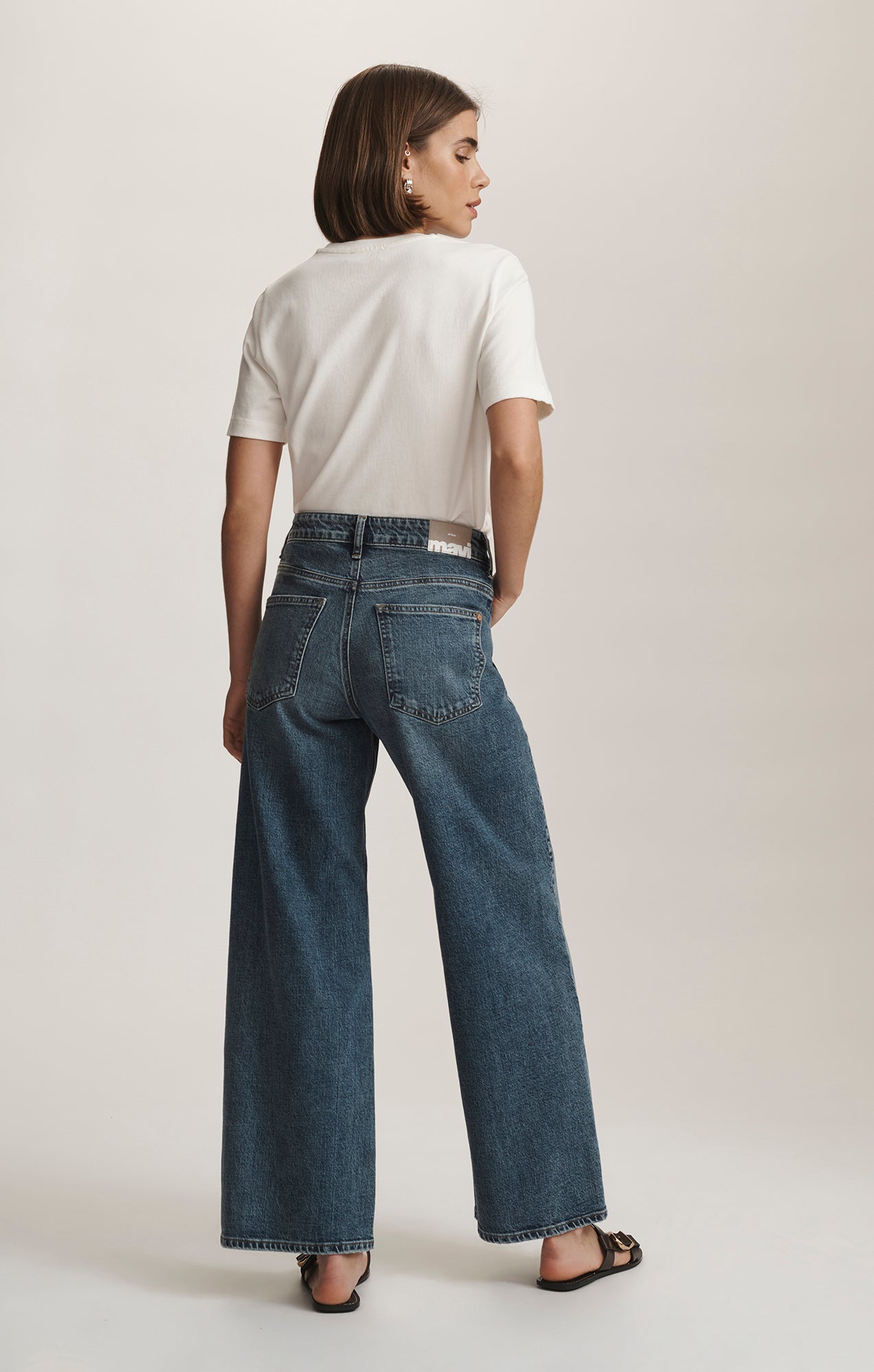 SIENA WIDE LEG IN DARK USED CLASSIC BLUE - Mavi Jeans