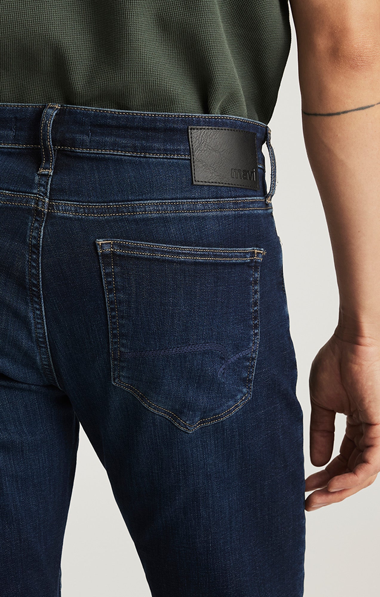 JAKE SLIM LEG IN MIDNIGHT BRUSHED FEATHER BLUE - Mavi Jeans