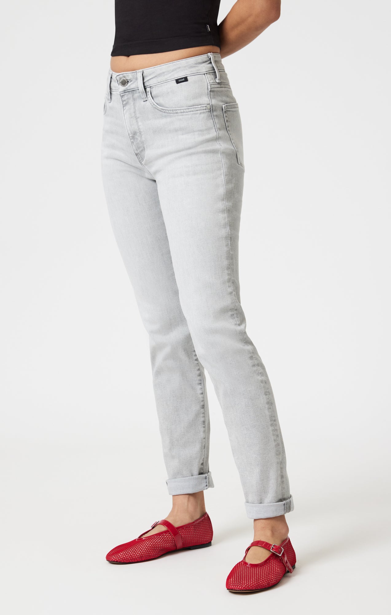 KATHLEEN SLIM BOYFRIEND IN ICE GREY FEATHER BLUE - Mavi Jeans