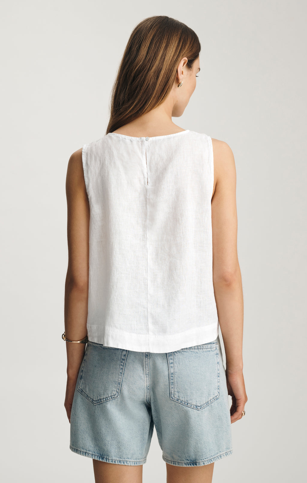 LINEN TANK TOP IN WHITE - Mavi Jeans