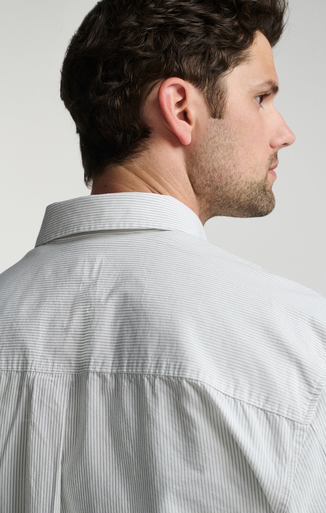 LONG SLEEVE BUTTON-UP TENCEL™ SHIRT IN BLACK IRIS - Mavi Jeans