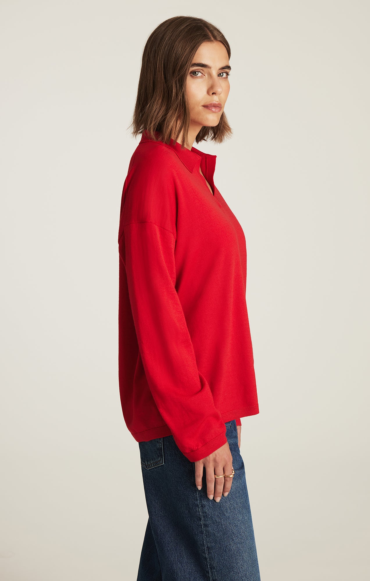 EDITION WOOL PULLOVER SWEATER IN RIO RED - Mavi Jeans