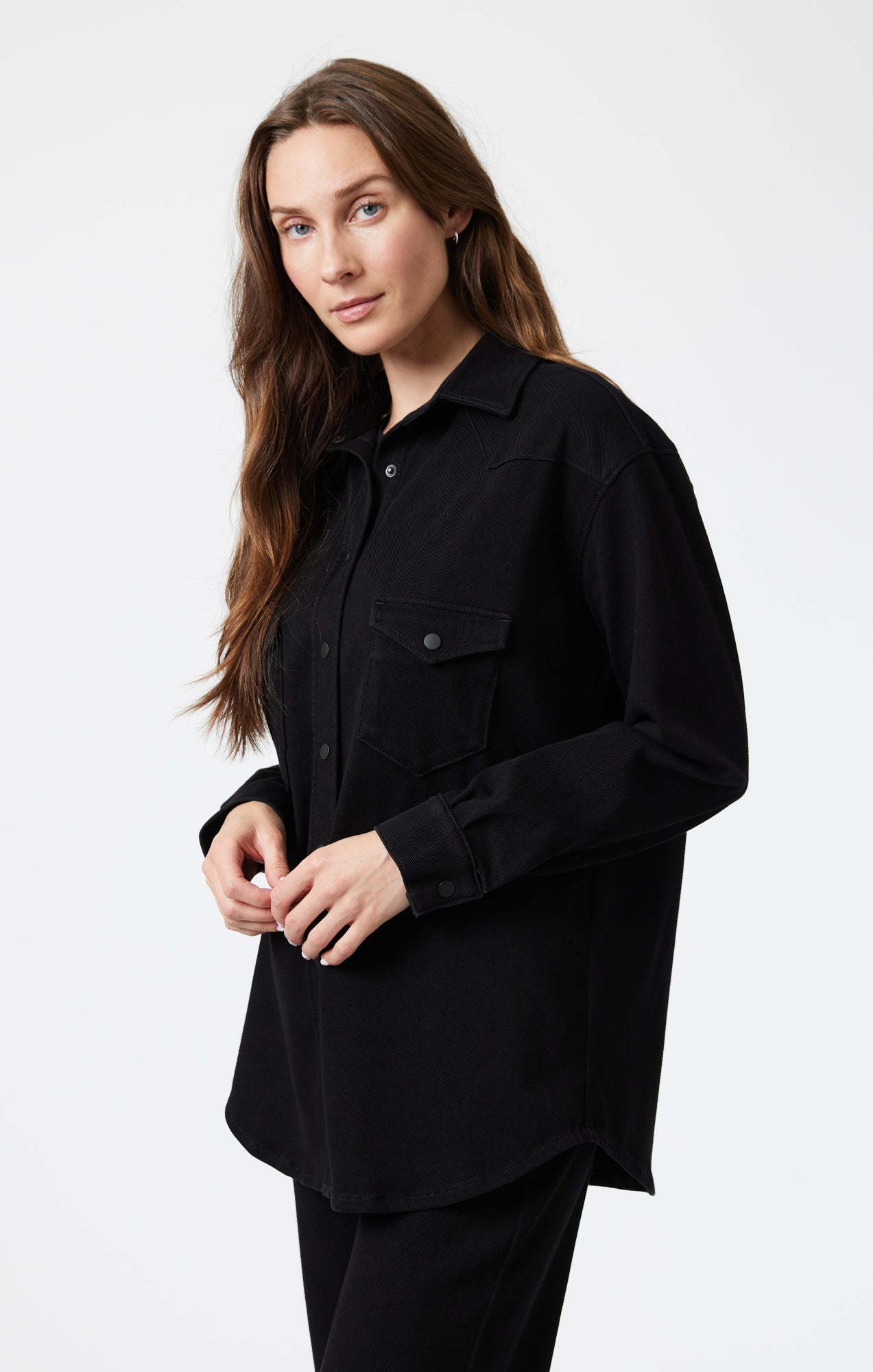 PATRICIA DENIM SHIRT IN SMOKE MOVE - Mavi Jeans