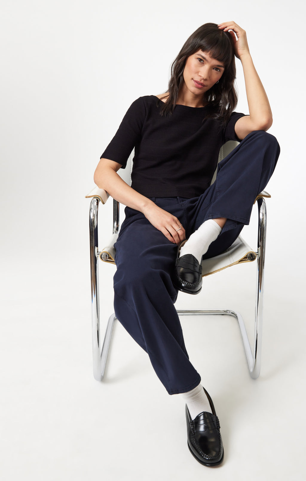 LENORA BARREL CHINO IN MIDNIGHT CASUAL TWILL - Mavi Jeans