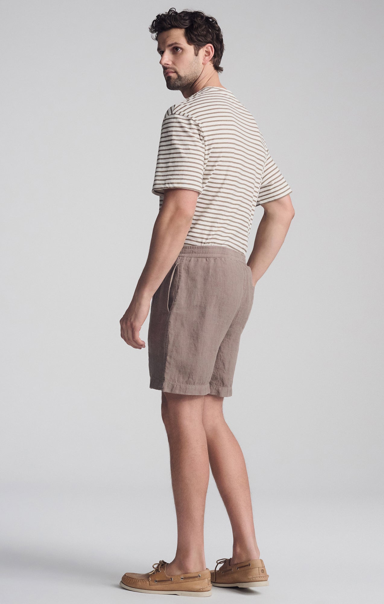 LINEN POCKET SHORTS IN BRINDLE - Mavi Jeans