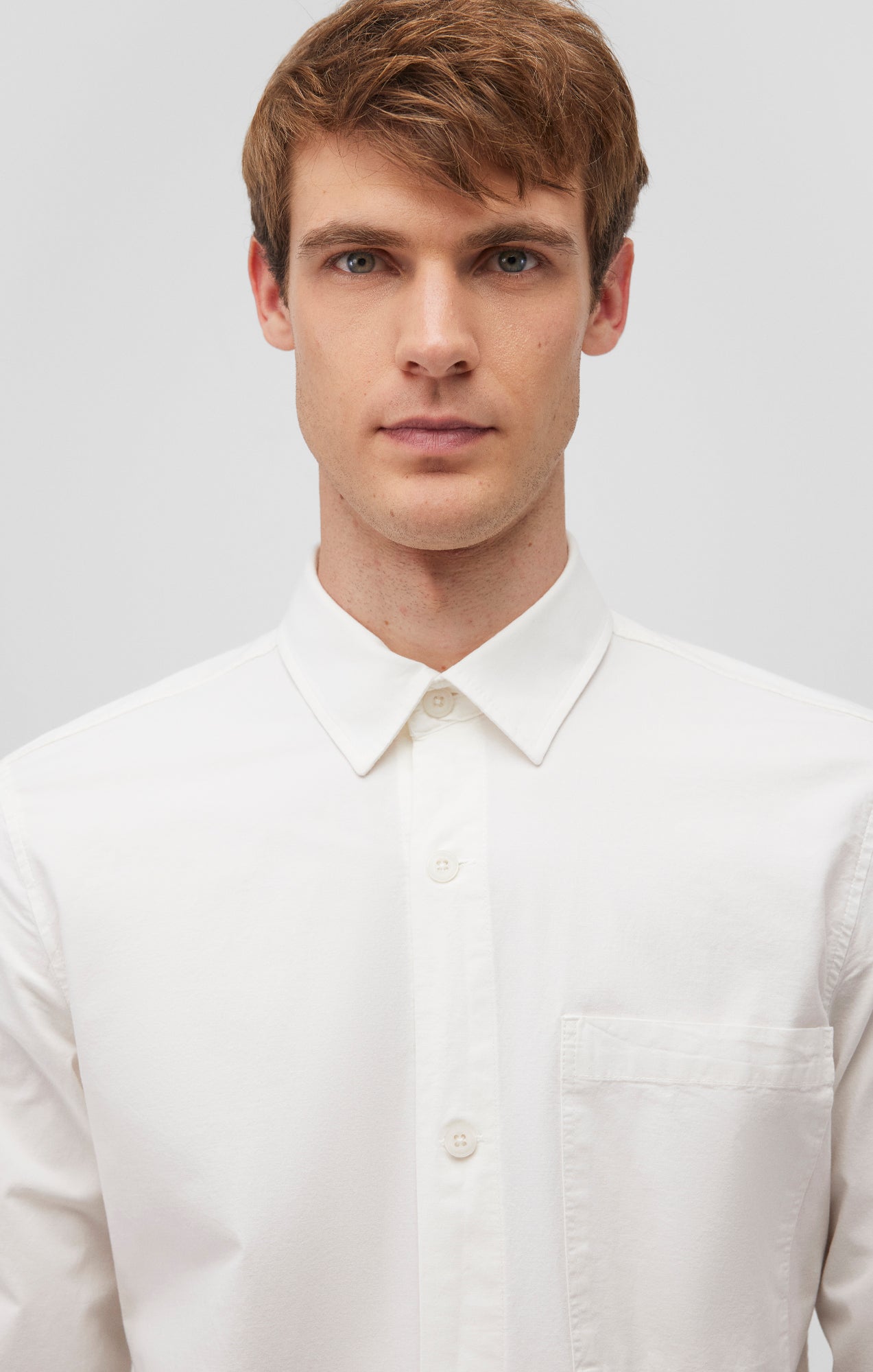 ONE POCKET BUTTON-UP SHIRT IN ANTIQUE WHITE - Mavi Jeans