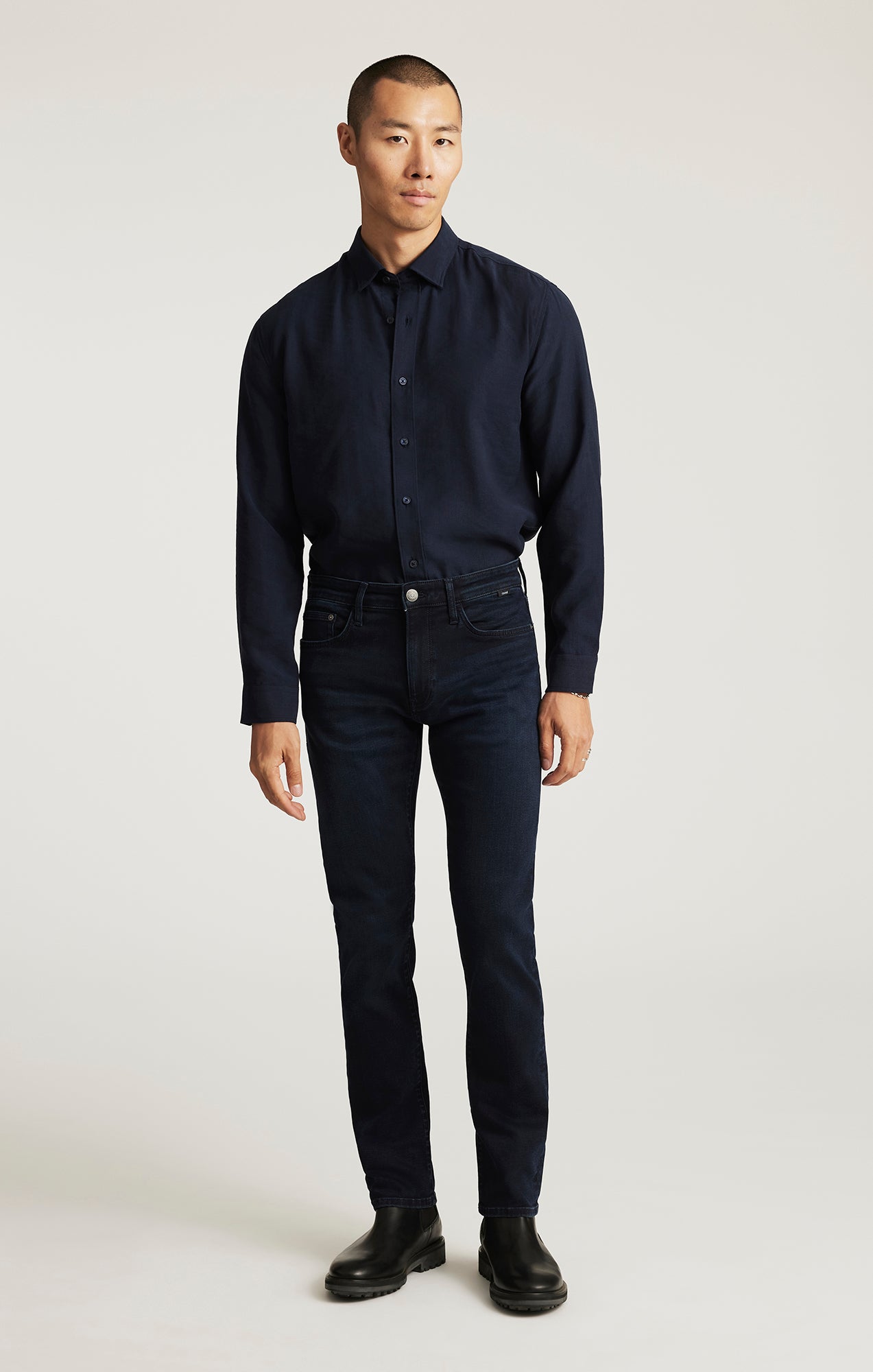 JAKE SLIM LEG IN INK BRUSHED SUPERMOVE - Mavi Jeans