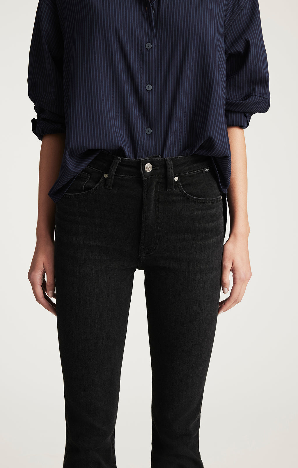 KENDRA STRAIGHT LEG IN DARK SMOKE FLEX BLUE - Mavi Jeans