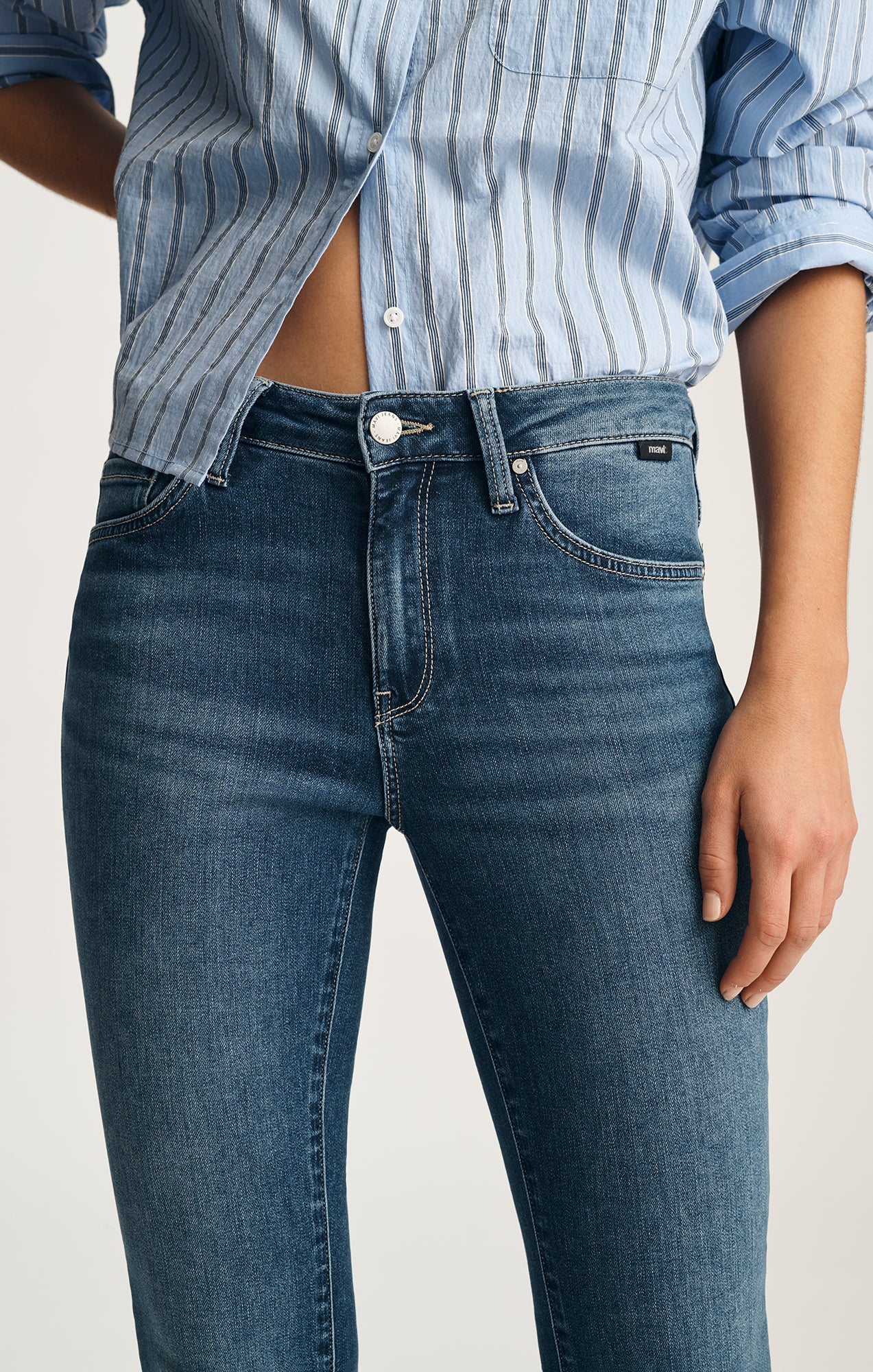 TESS SKINNY IN DARK BRUSHED FEATHER LUXE - Mavi Jeans