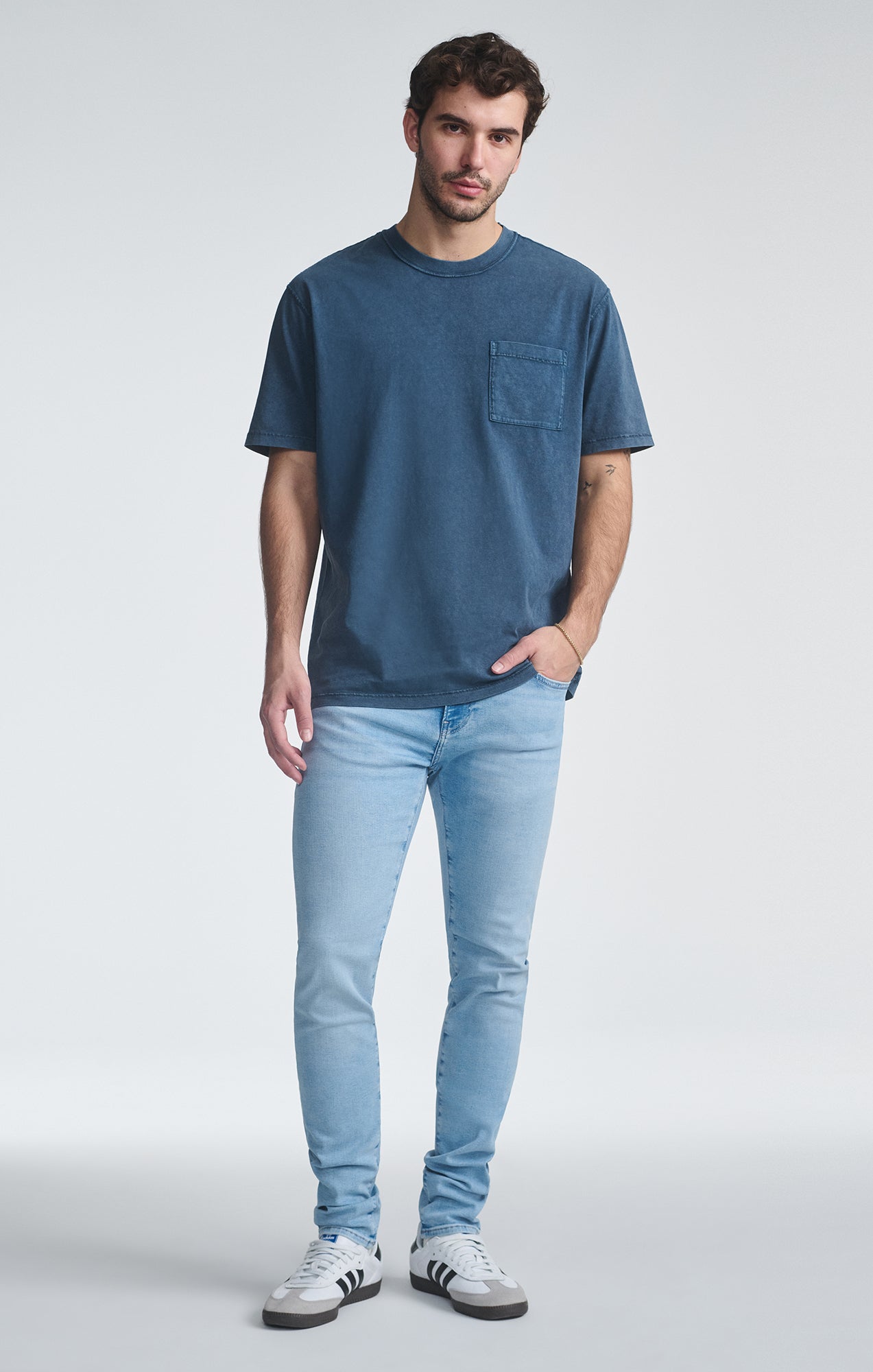 JAMES SKINNY IN AQUA BLUE FEATHER BLUE - Mavi Jeans