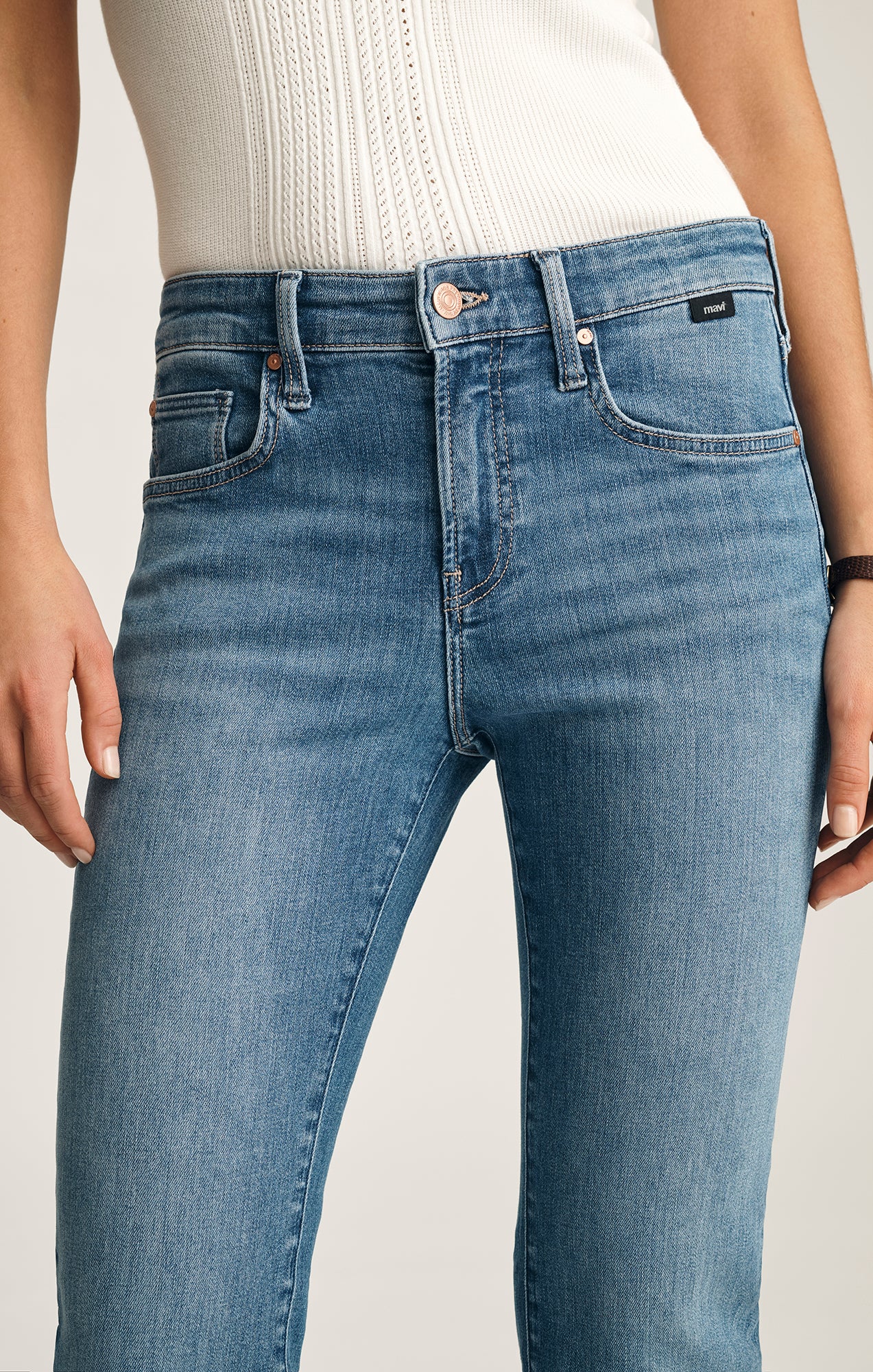 VICKY BOOTCUT IN BLUE BRUSHED FLEX BLUE - Mavi Jeans