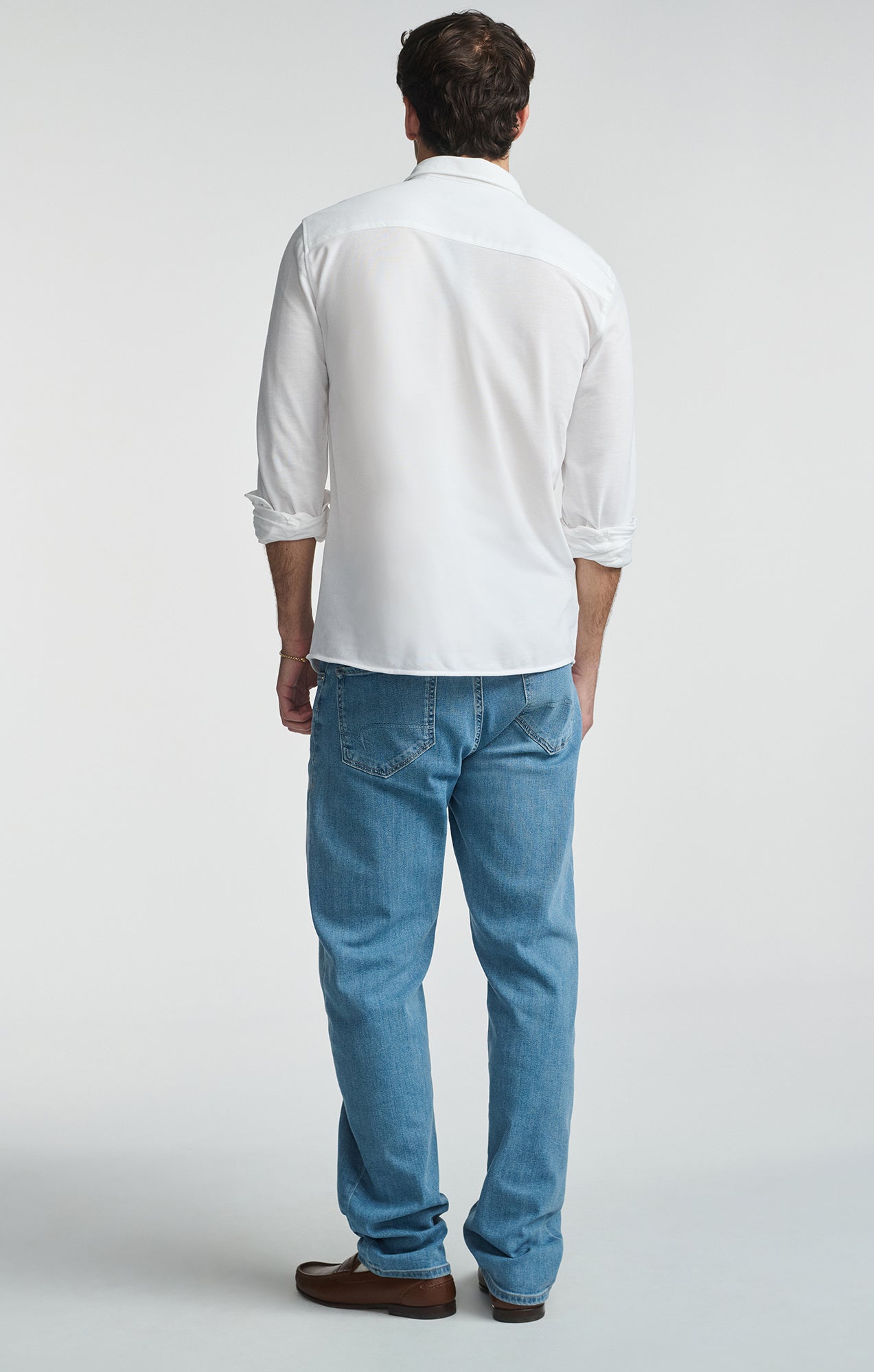 LONG SLEEVE BUTTON-UP SHIRT IN WHITE - Mavi Jeans