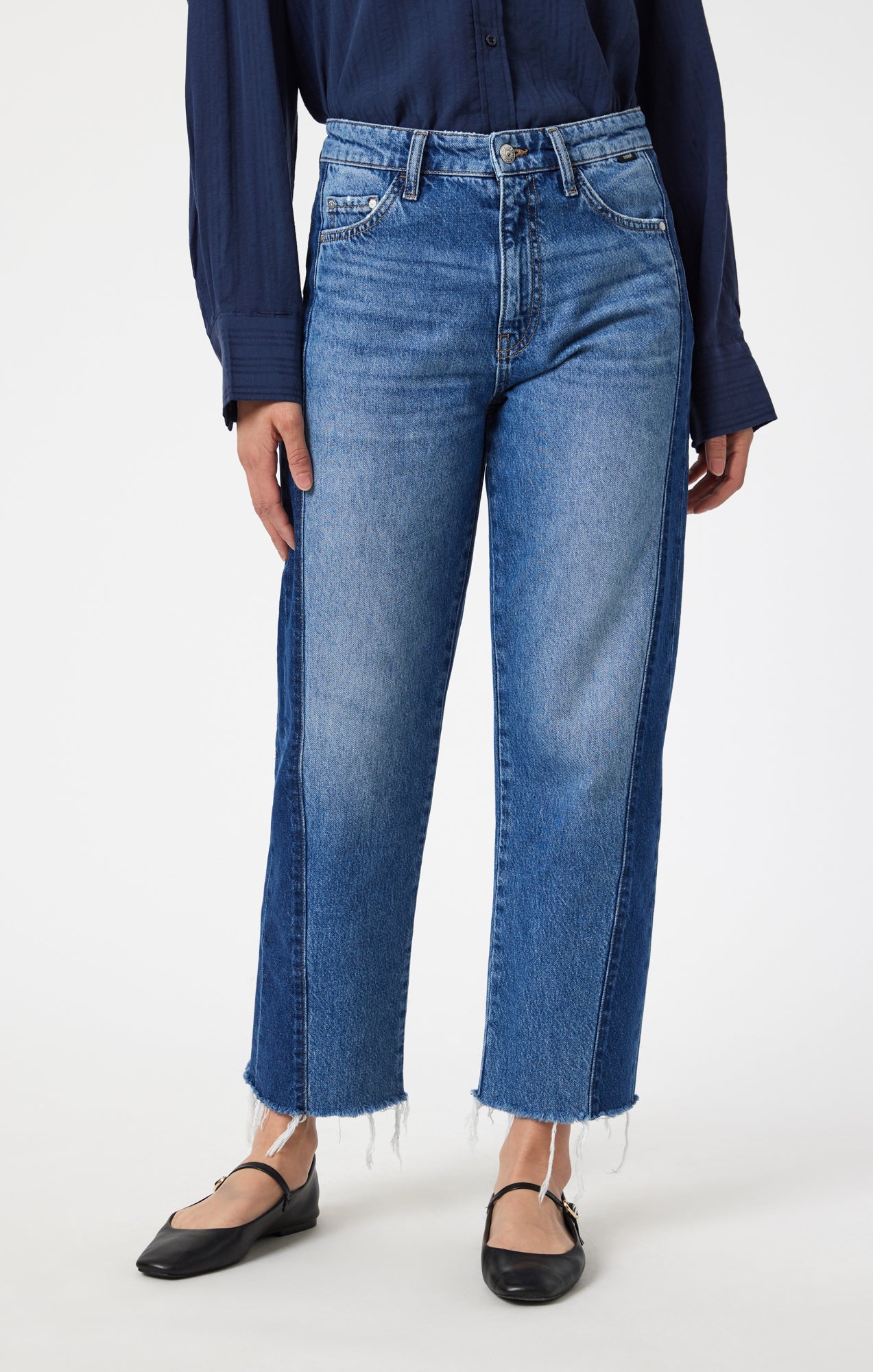 SAVANNAH STRAIGHT LEG IN MIX BLUE BLOCKING - Mavi Jeans