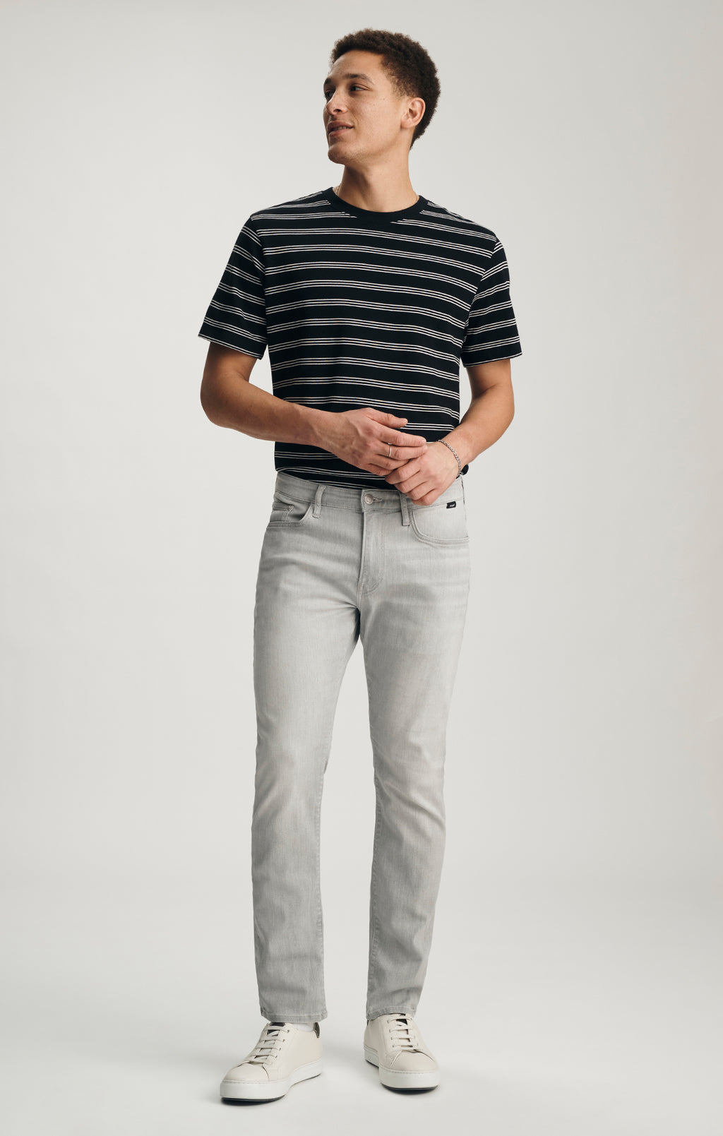 MARCUS SLIM STRAIGHT LEG IN ICE GREY FEATHER BLUE - Mavi Jeans