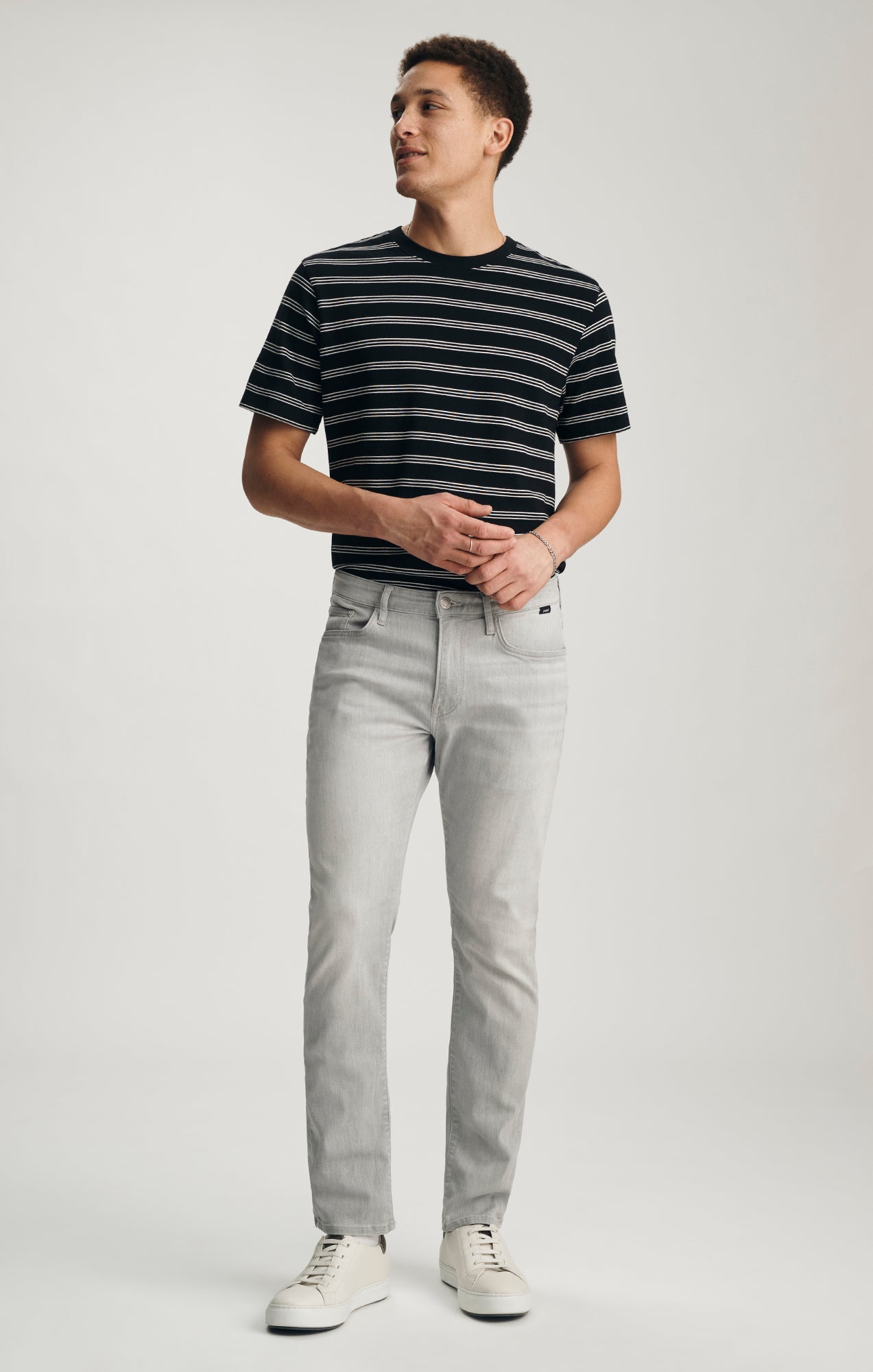 MARCUS SLIM STRAIGHT LEG IN ICE GREY FEATHER BLUE - Mavi Jeans