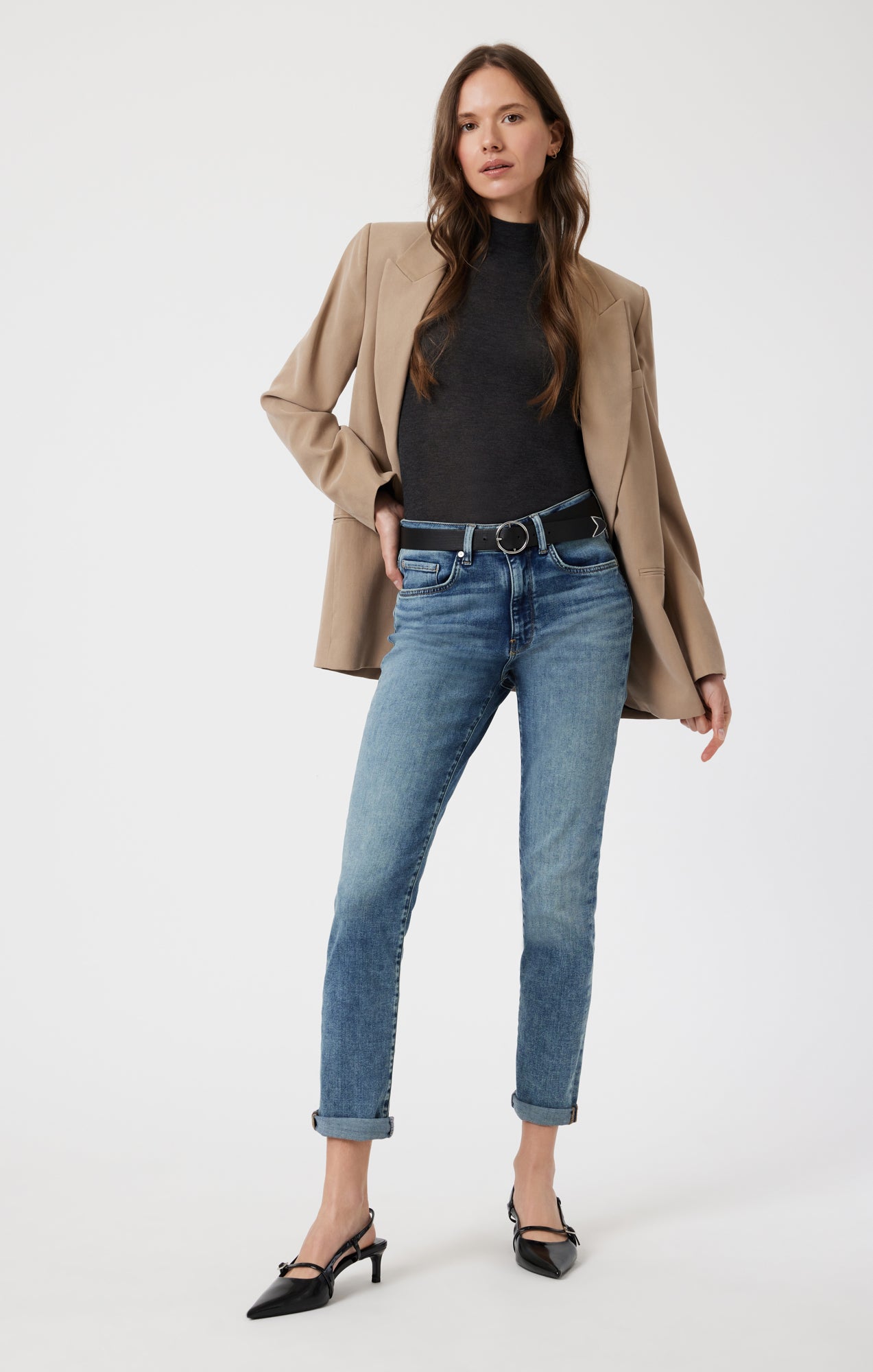 KATHLEEN SLIM BOYFRIEND IN LIGHT USED FEATHER BLUE - Mavi Jeans