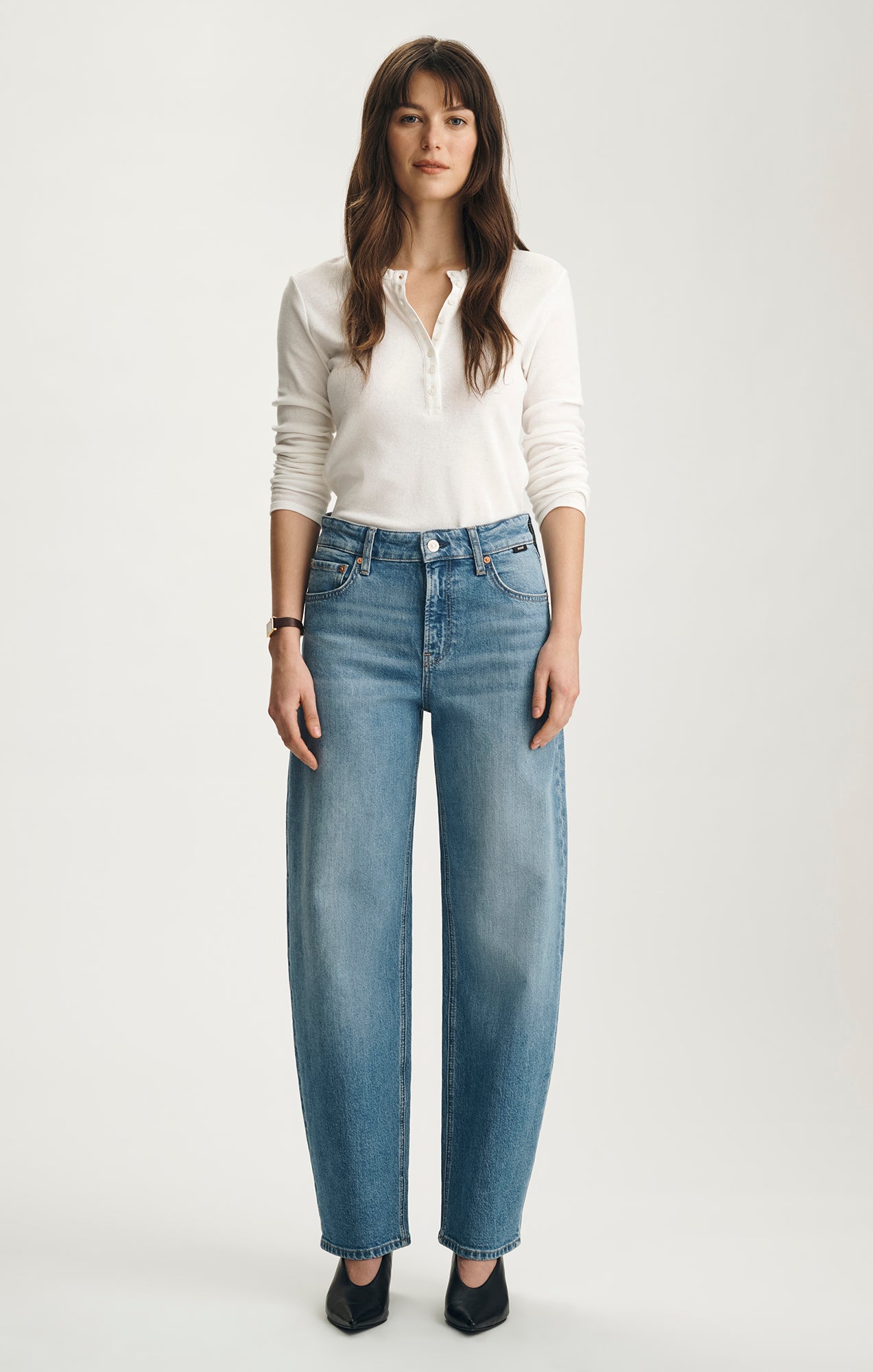 NICA BARREL IN LIGHT BRUSHED CLASSIC BLUE - Mavi Jeans