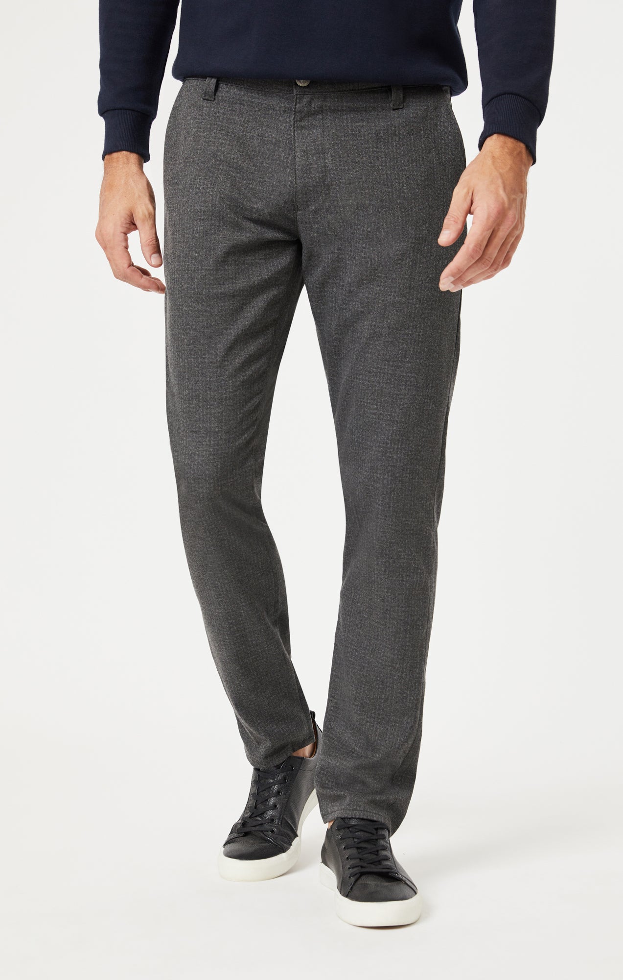 JOHNNY SLIM LEG CHINO IN CHARCOAL FEATHER TWEED - Mavi Jeans
