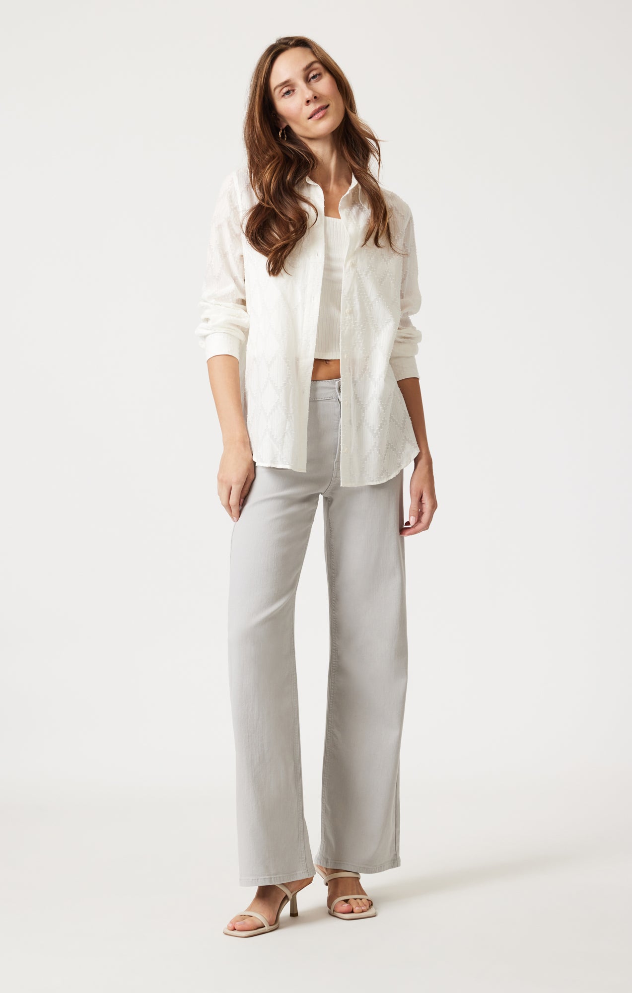 ALENA WIDE LEG IN MIRAGE GRAY FLEX BLUE - Mavi Jeans