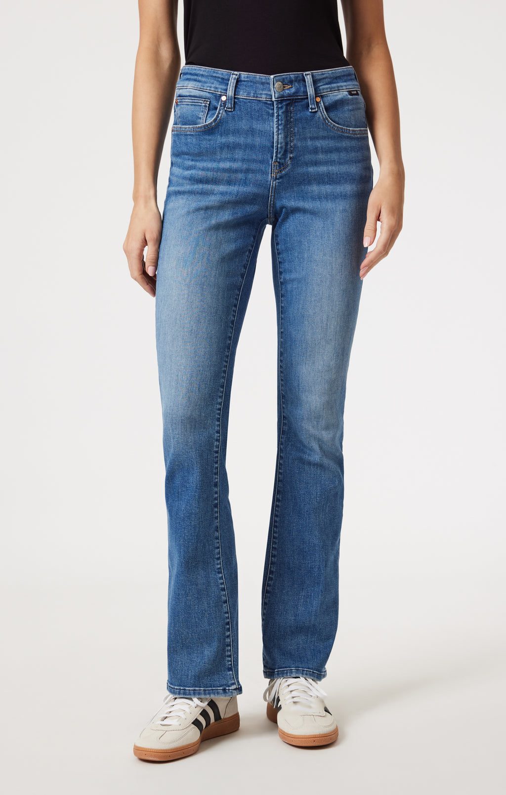 MOLLY BOOTCUT IN MID BRUSHED FLEX BLUE - Mavi Jeans