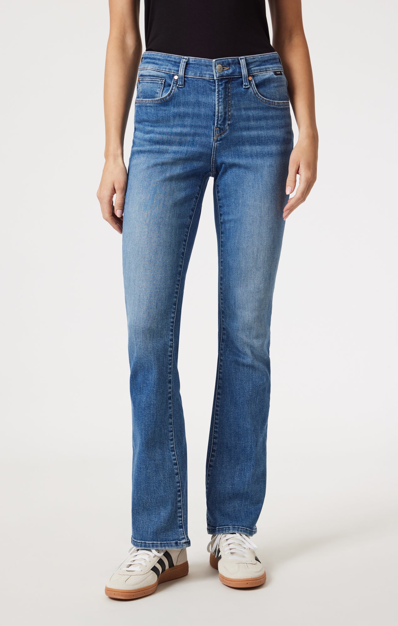 MOLLY BOOTCUT IN MID BRUSHED FLEX BLUE - Mavi Jeans