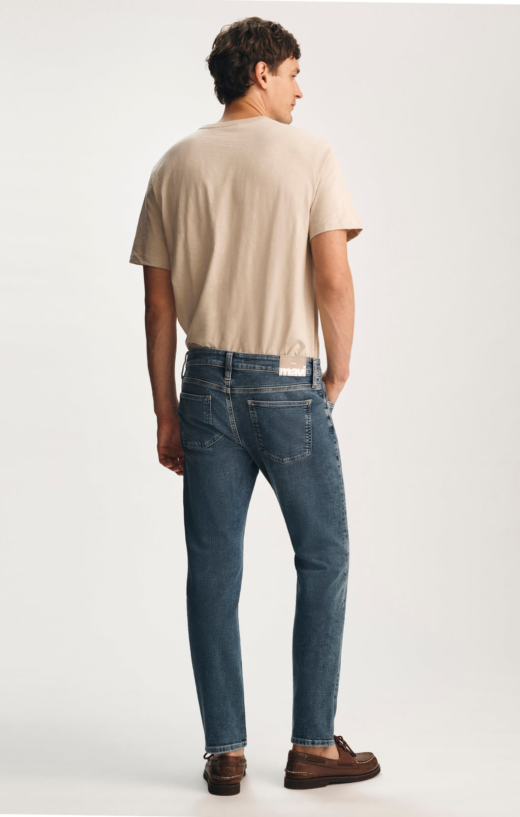 JAKE SLIM LEG JEANS IN DARK USED BRUSHED CLASSIC VINTAGE - Mavi Jeans