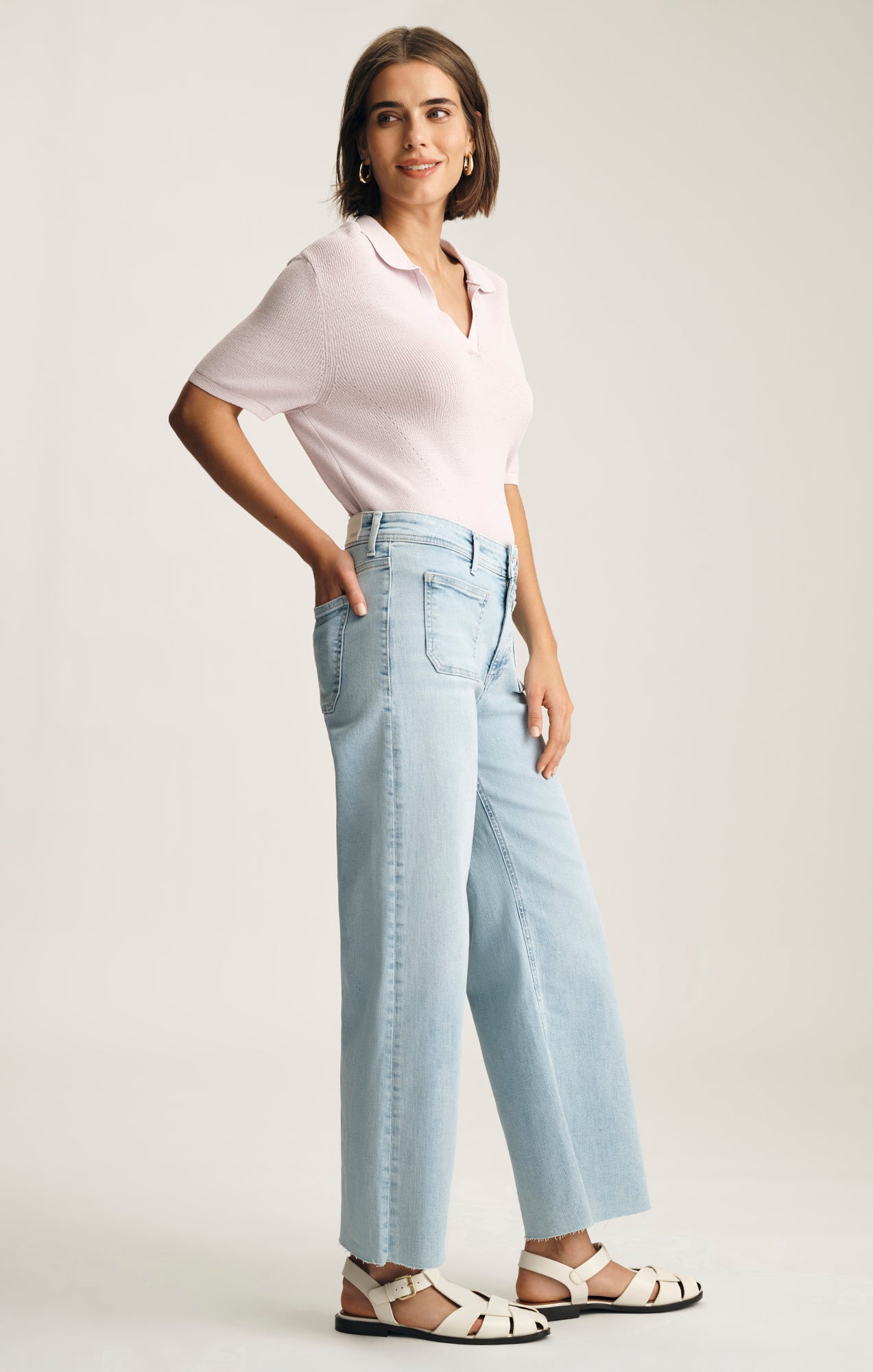 PALOMA MARINE WIDE LEG IN BLEACHED FLEX BLUE - Mavi Jeans