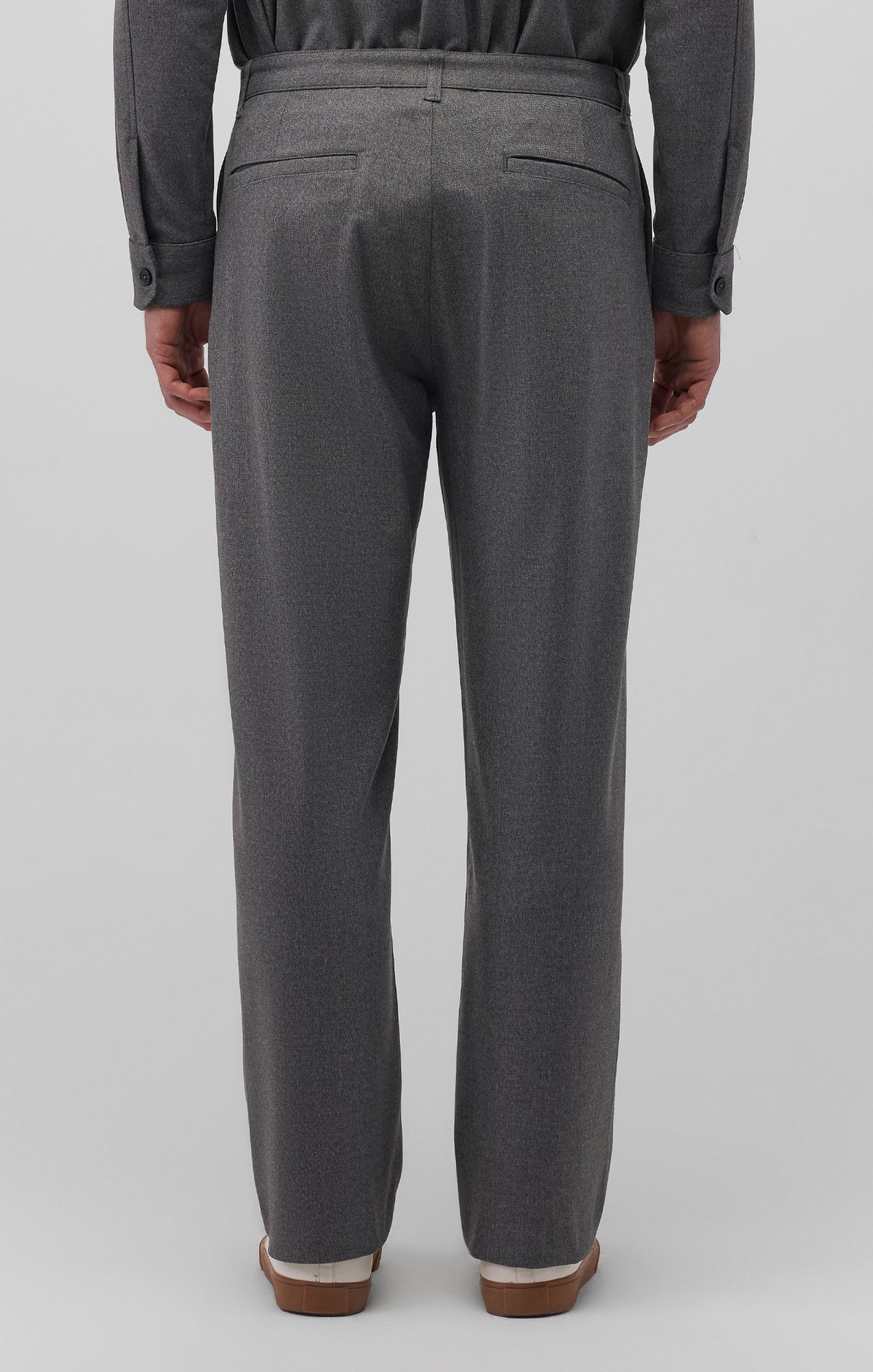 STRAIGHT LEG PANTS IN DARK GREY MELANGE - Mavi Jeans