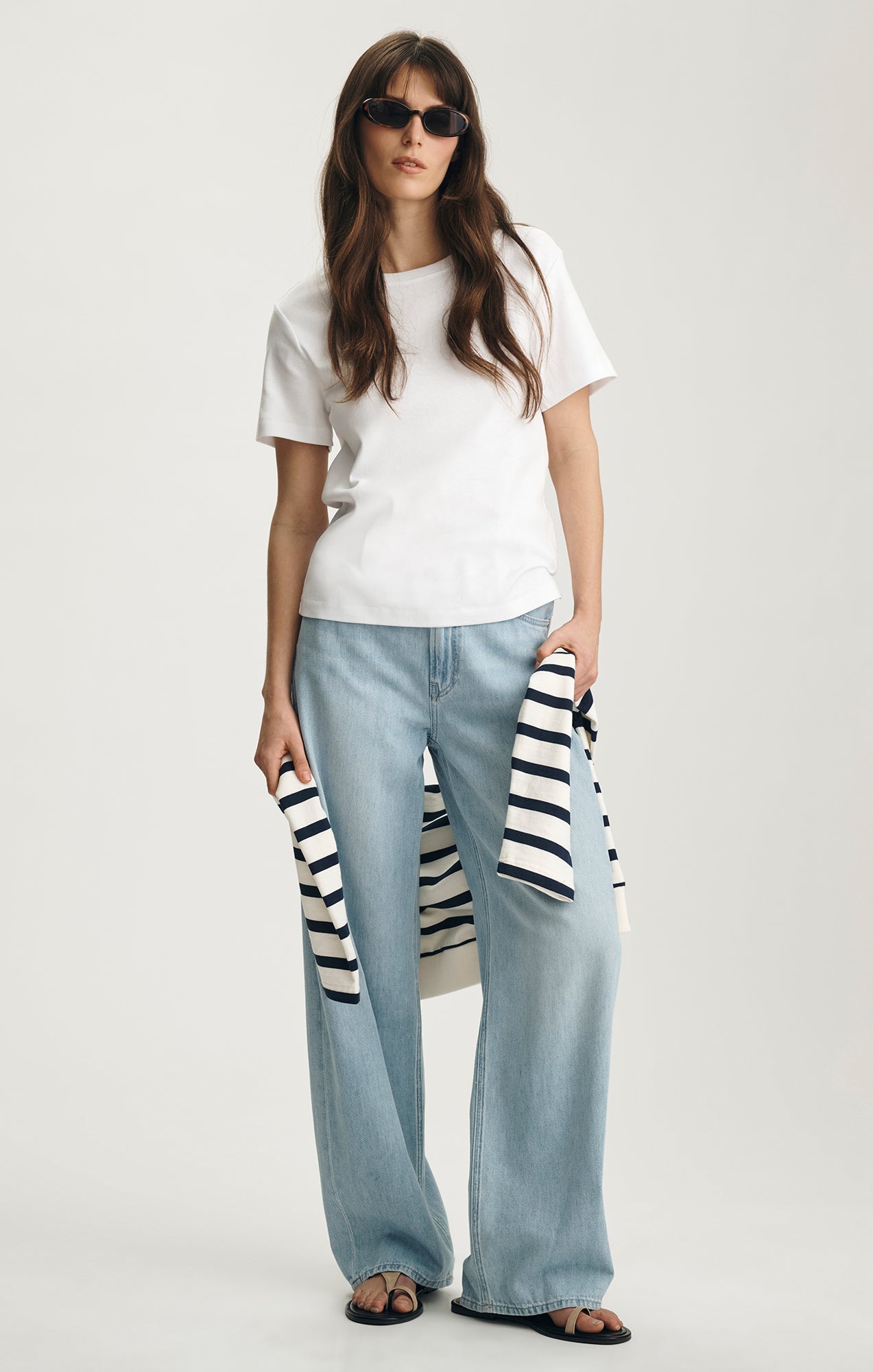 NINA CREW NECK T-SHIRT IN WHITE - Mavi Jeans