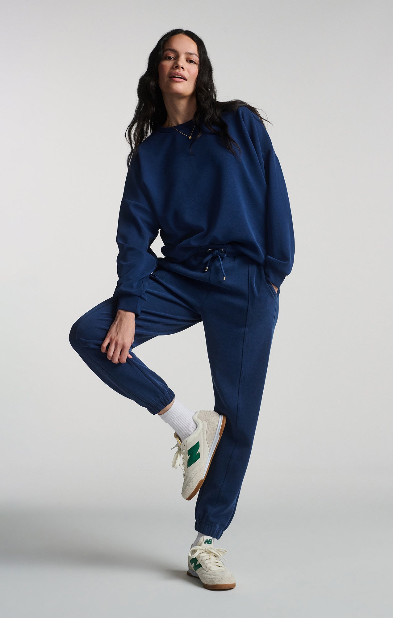 LUXE TOUCH TENCEL™ SWEATSHIRT IN MEDIEVAL BLUE - Mavi Jeans