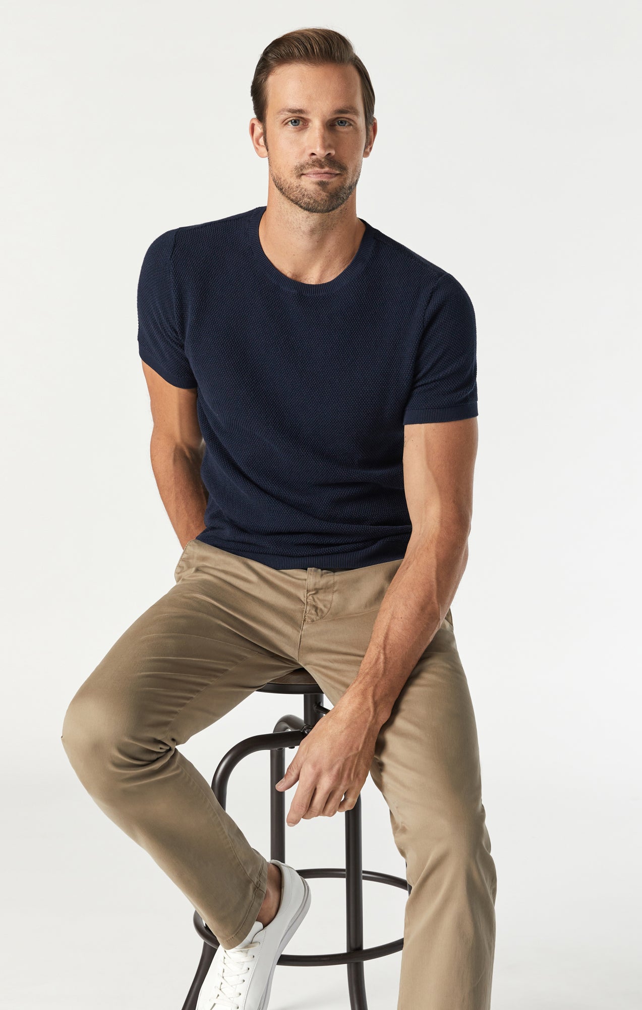 JOHNNY SLIM LEG CHINO IN BRITISH KHAKI TWILL - Mavi Jeans