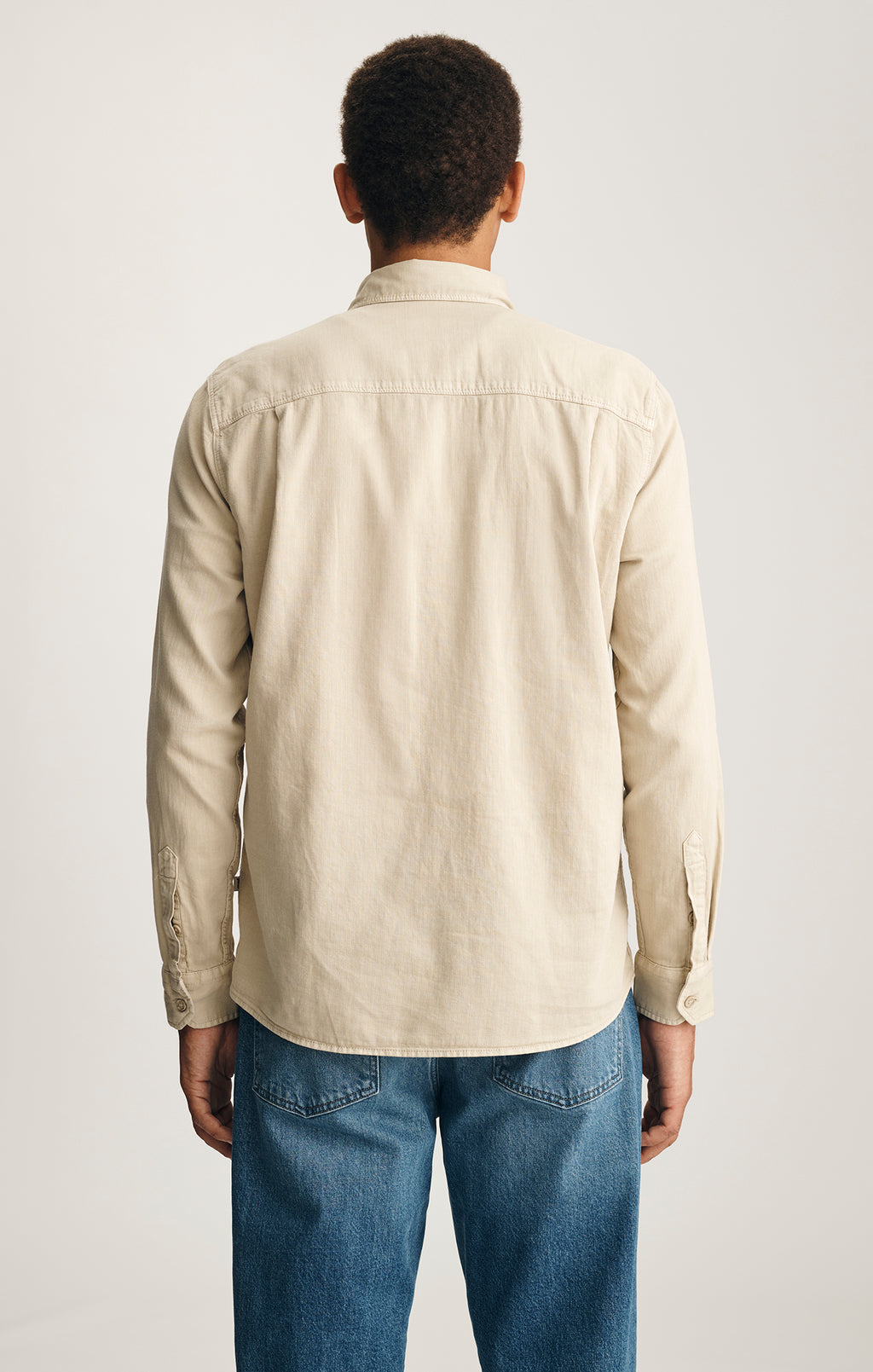 LONG SLEEVE BUTTON-UP SHIRT IN PEYOTE - Mavi Jeans