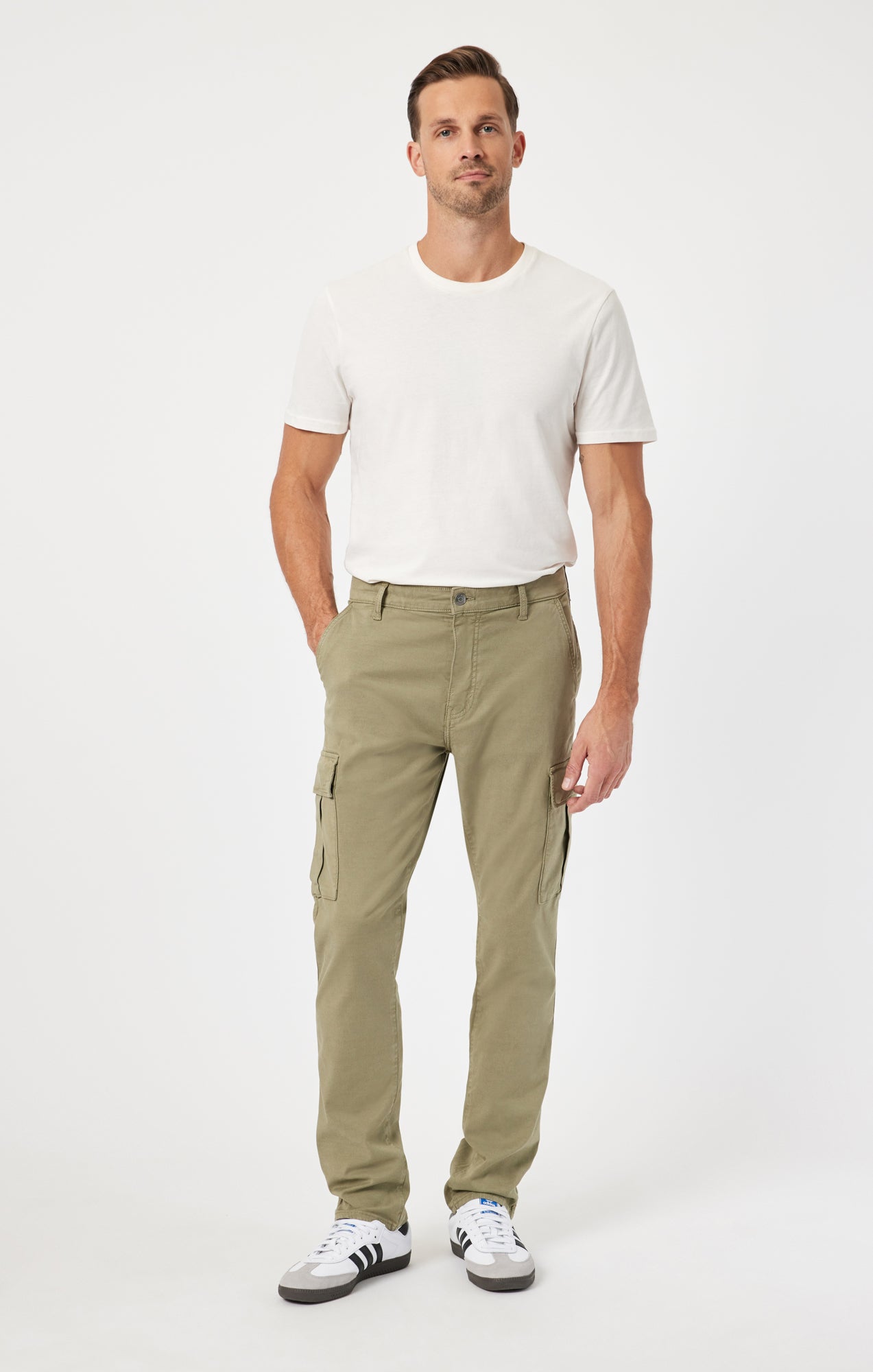 SAM SLIM STRAIGHT CARGO IN DEEP GREEN LUXE TWILL - Mavi Jeans