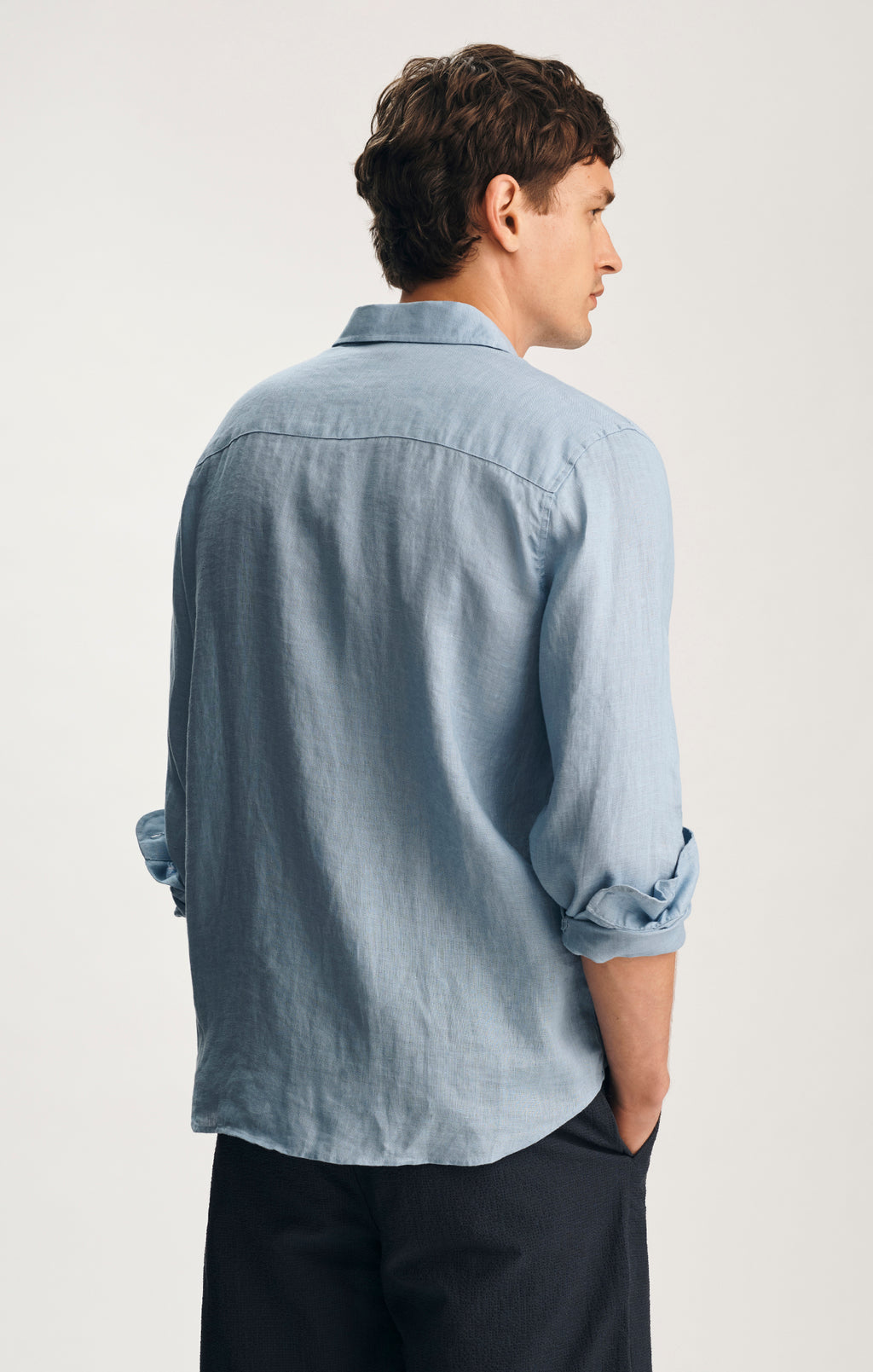 LINEN BUTTON-UP SHIRT IN ALLURE - Mavi Jeans