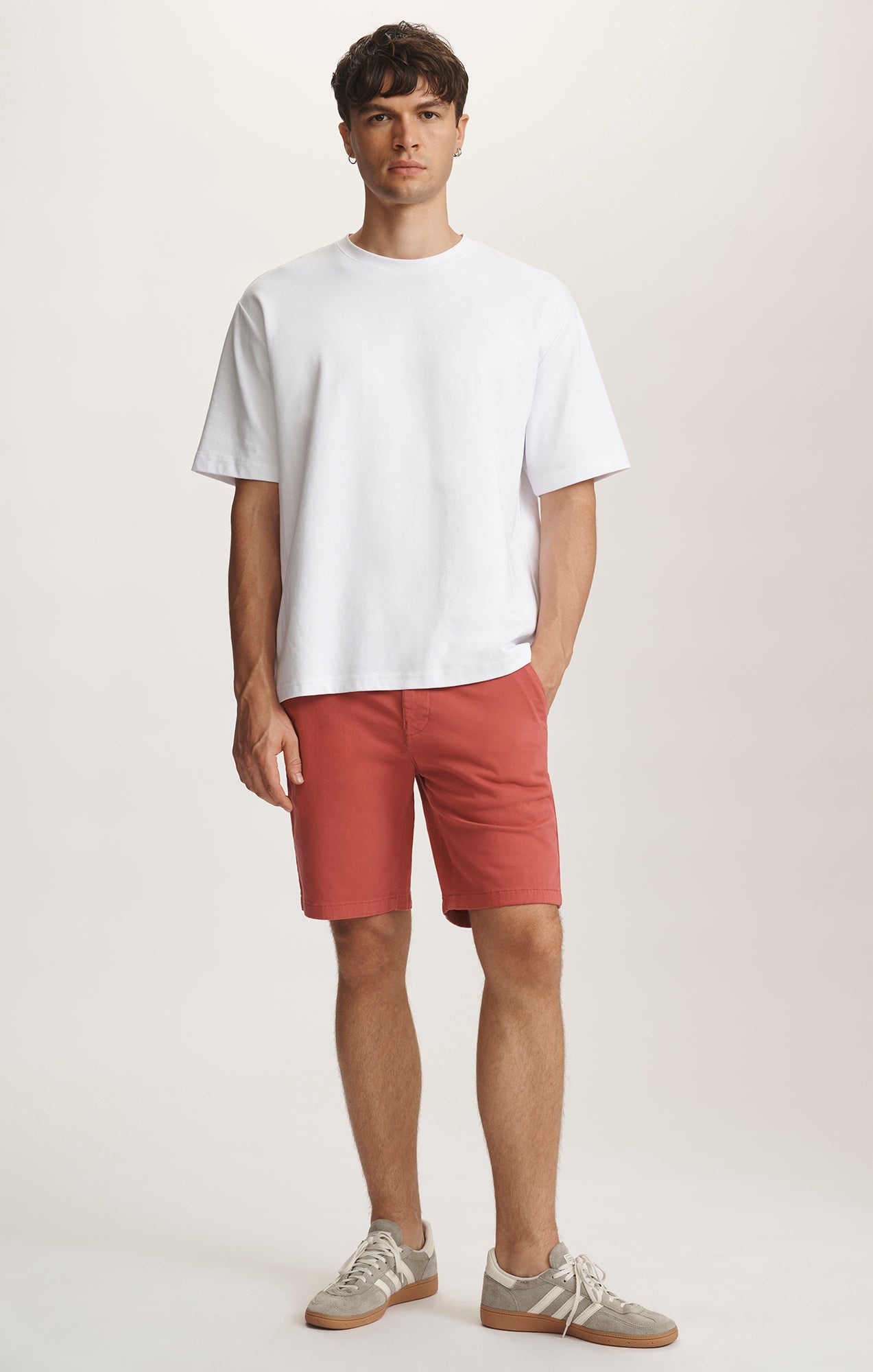 JACOB CROP SHORTS IN BUBBLEGUM CASUAL TWILL - Mavi Jeans