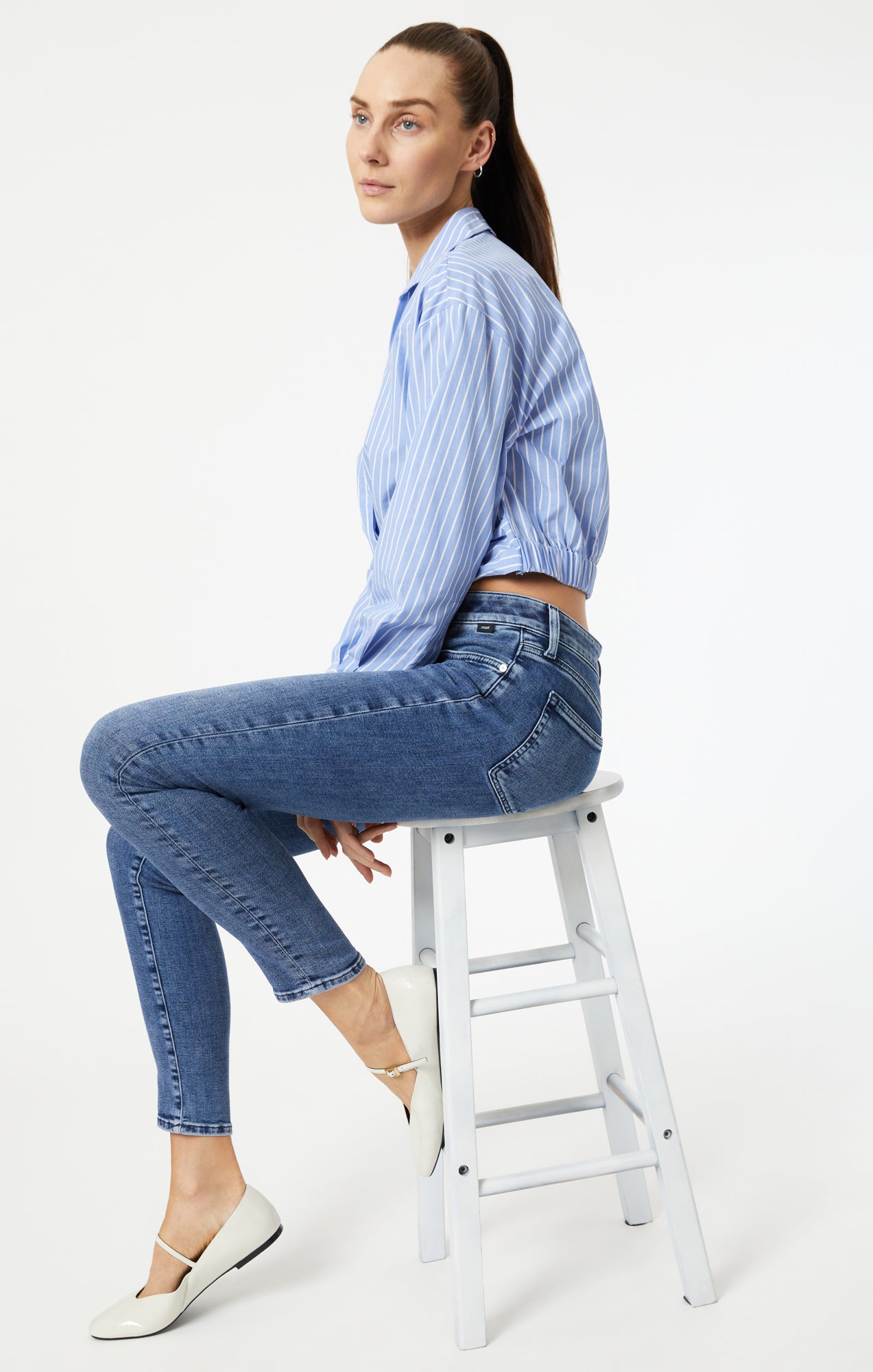 Blue High Stretch Skinny Jeans, Slim Fit Slant Pockets Versatile Tight  Jeans, Women's Denim Jeans & Clothing