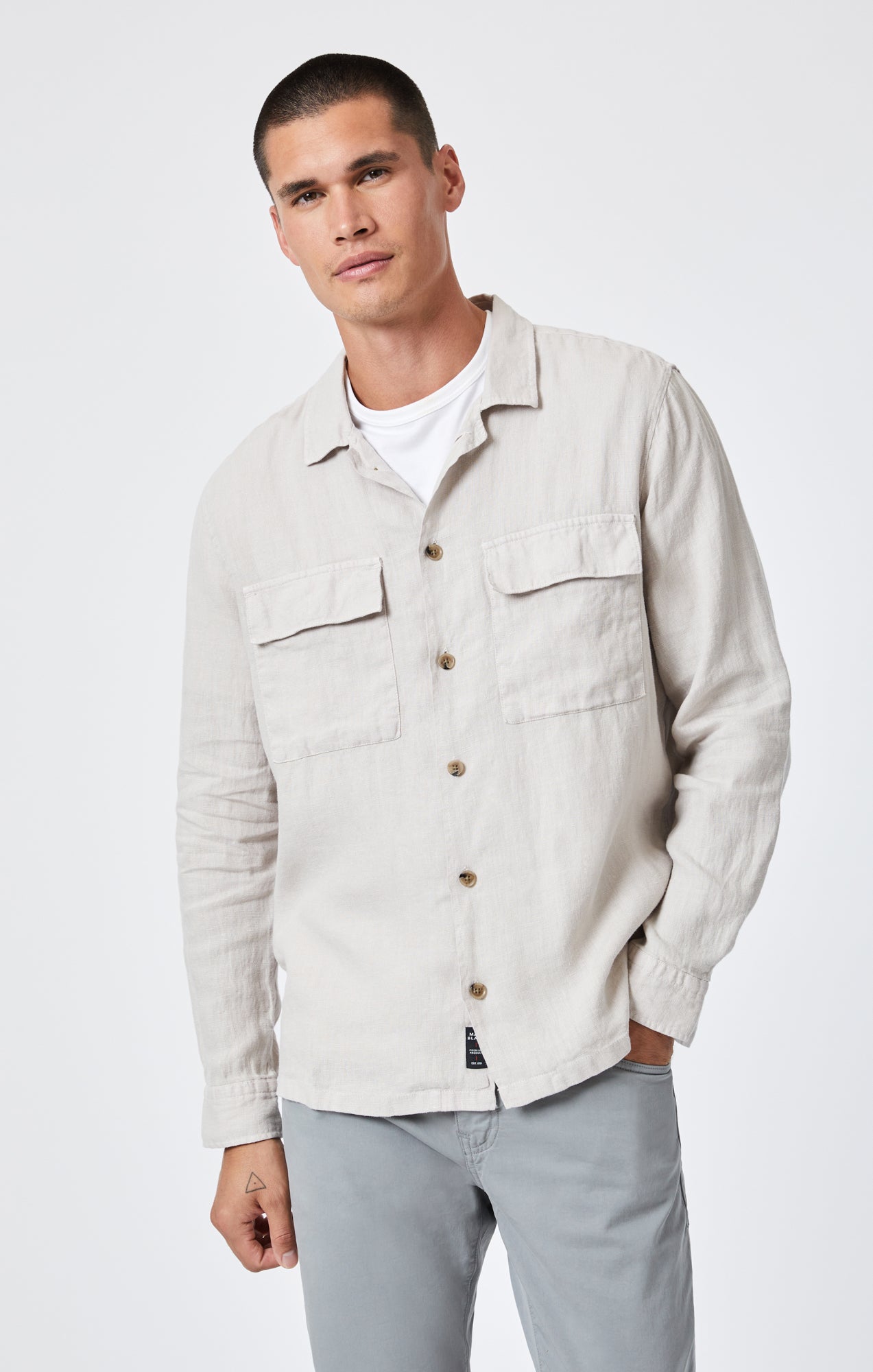 DOUBLE POCKET BUTTON-UP SHIRT IN MOONSTRUCK - Mavi Jeans