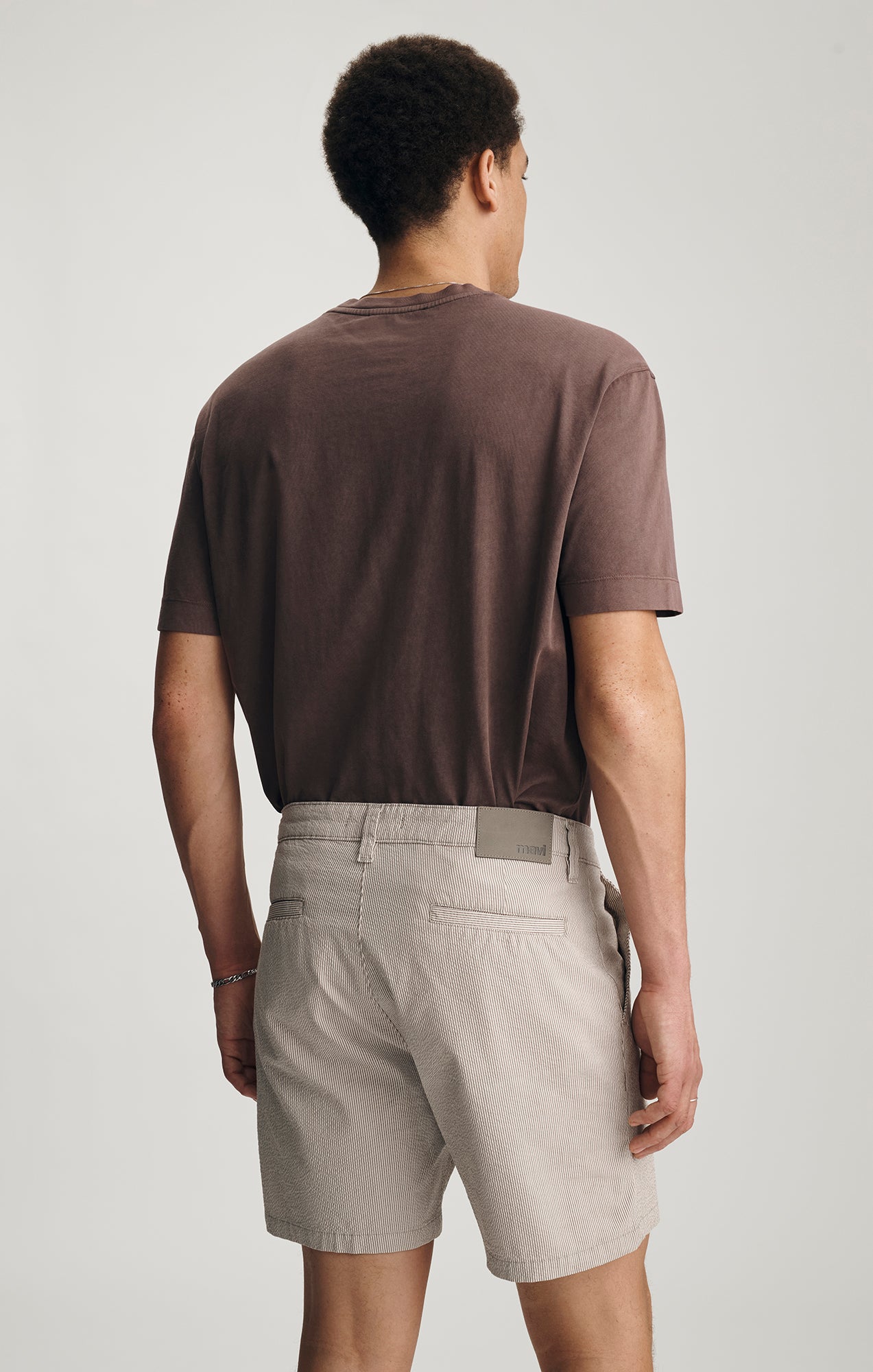 NATE CHINO SHORTS IN SAND SEERSUCKER - Mavi Jeans