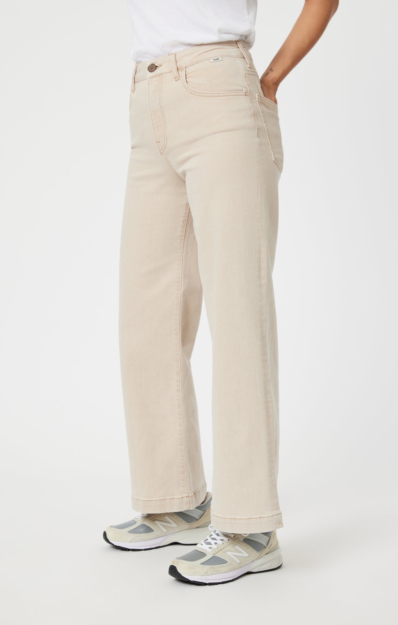 PALOMA WIDE LEG IN BEIGE NATURAL DYE - Mavi Jeans