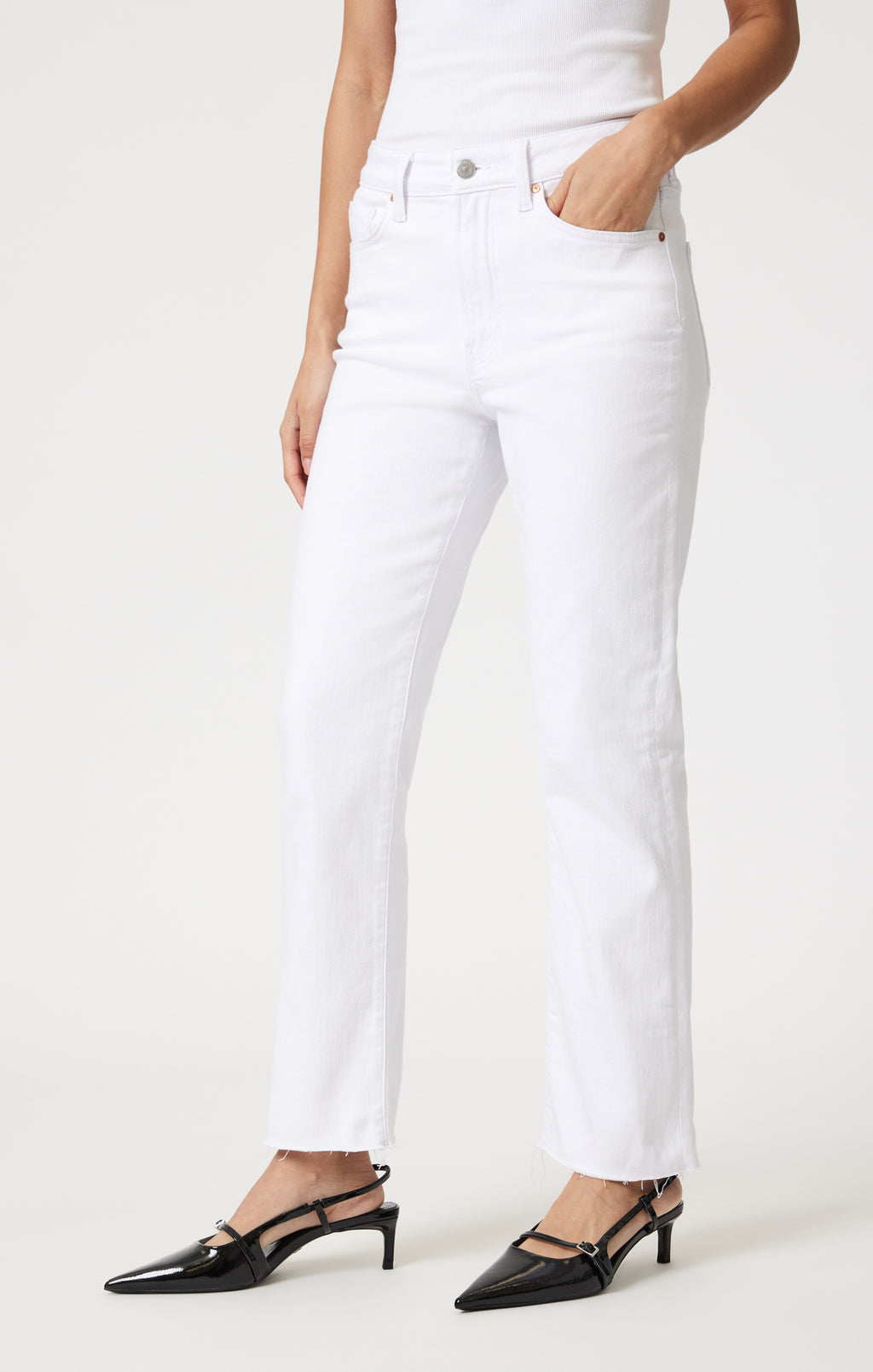 NEW YORK STRAIGHT LEG IN WHITE FLEX BLUE - Mavi Jeans