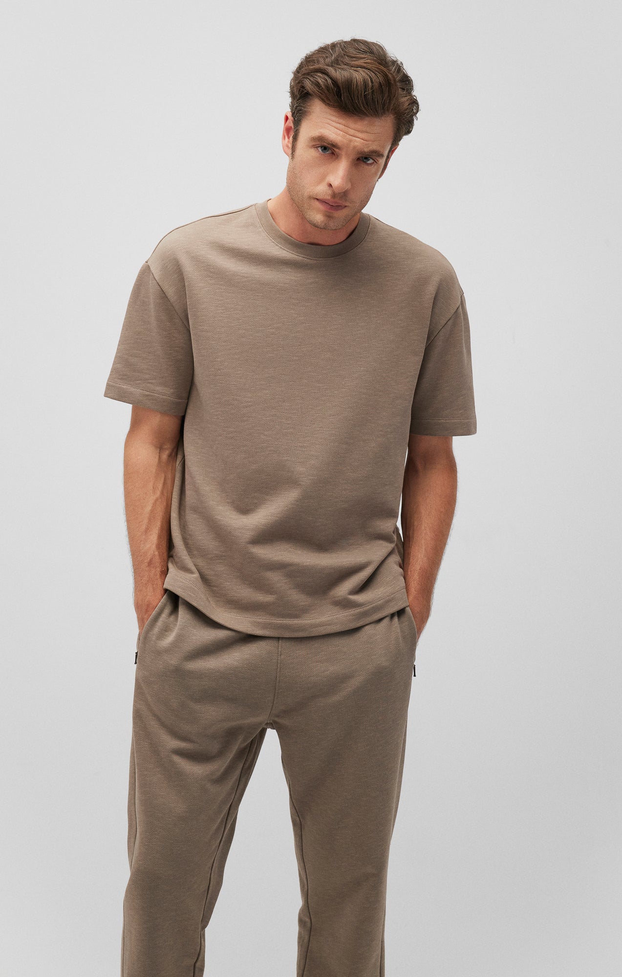 DROP SHOULDER T-SHIRT IN BRINDLE - Mavi Jeans