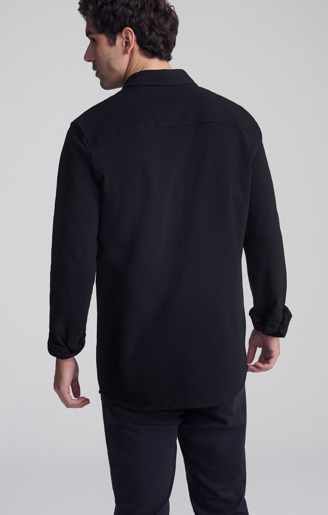 LONG SLEEVE DRESS SHIRT IN BLACK - Mavi Jeans