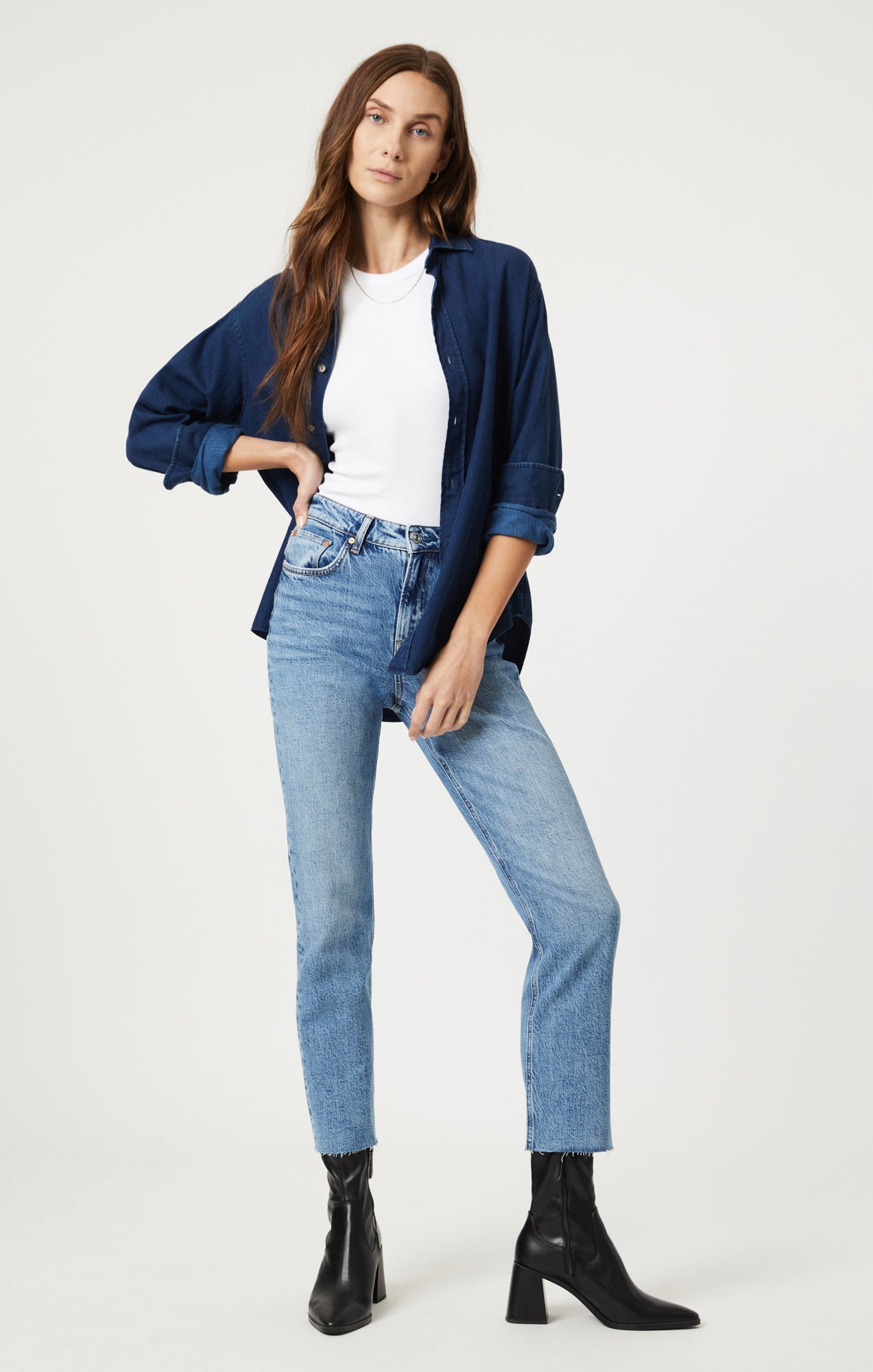 NEW YORK STRAIGHT LEG IN LIGHT INDIGO RECYCLED BLUE - Mavi Jeans