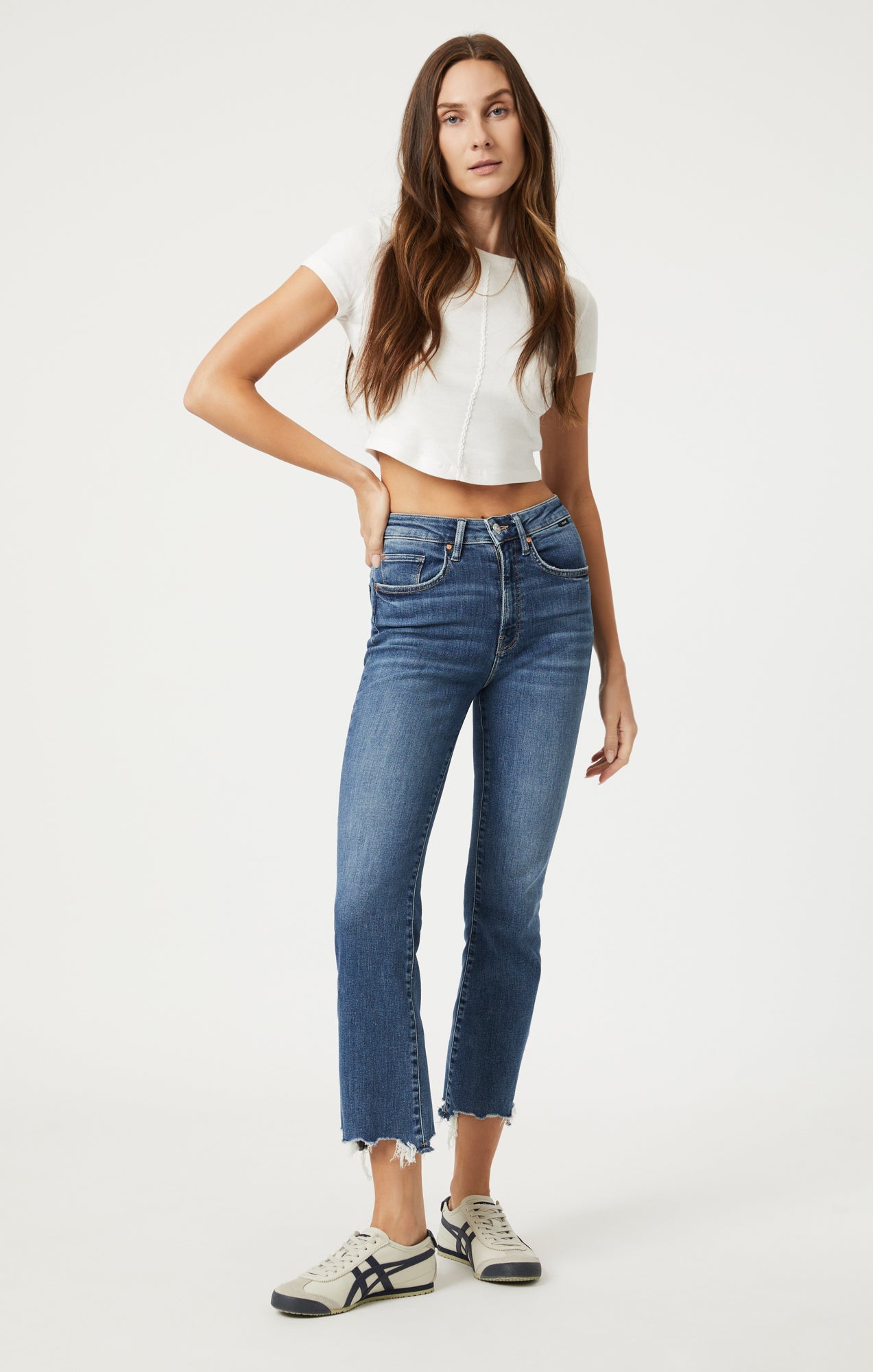 Jeans mid rise cropped 2024 flare