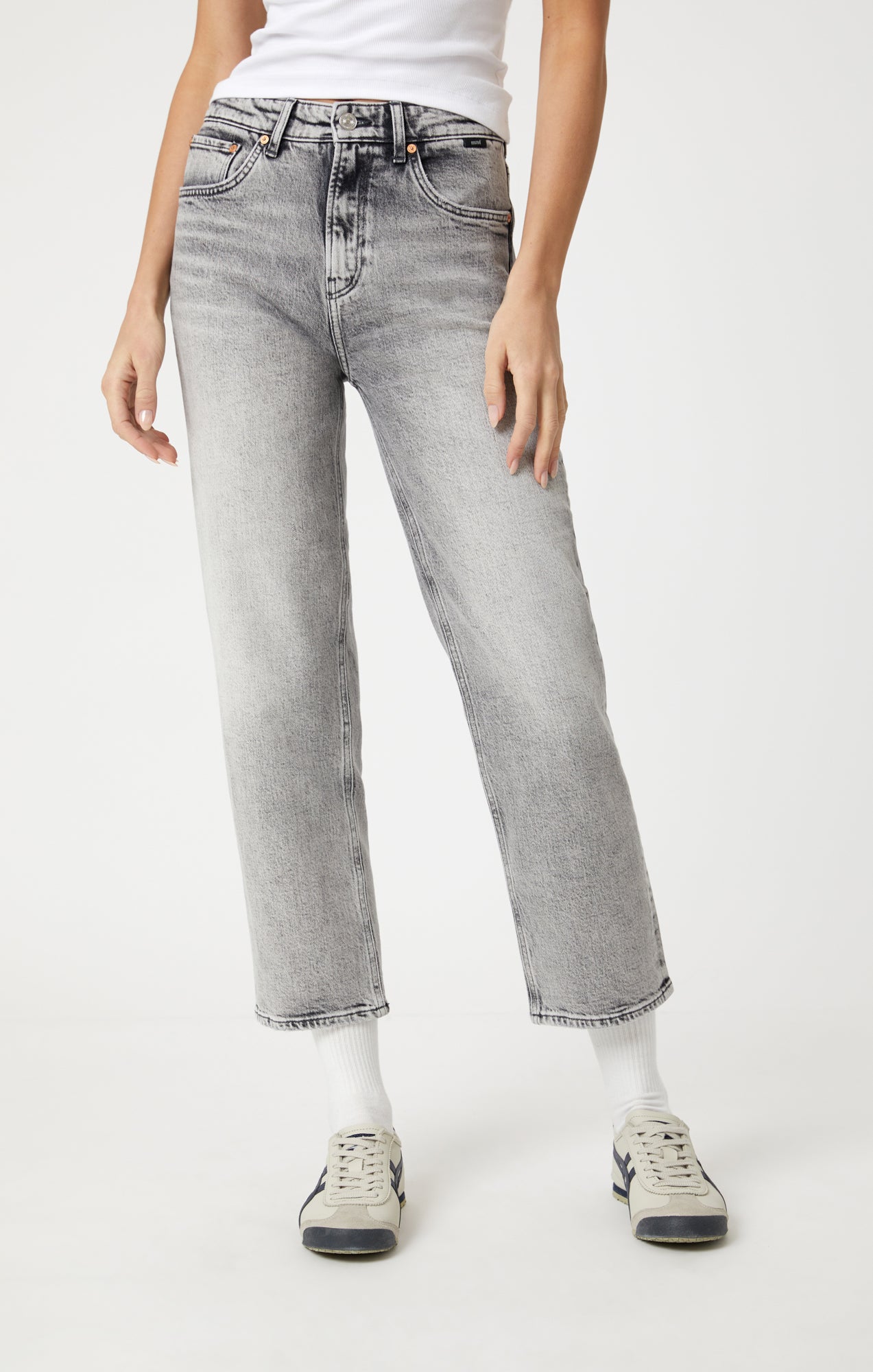 Grey distressed 2024 jeans womens