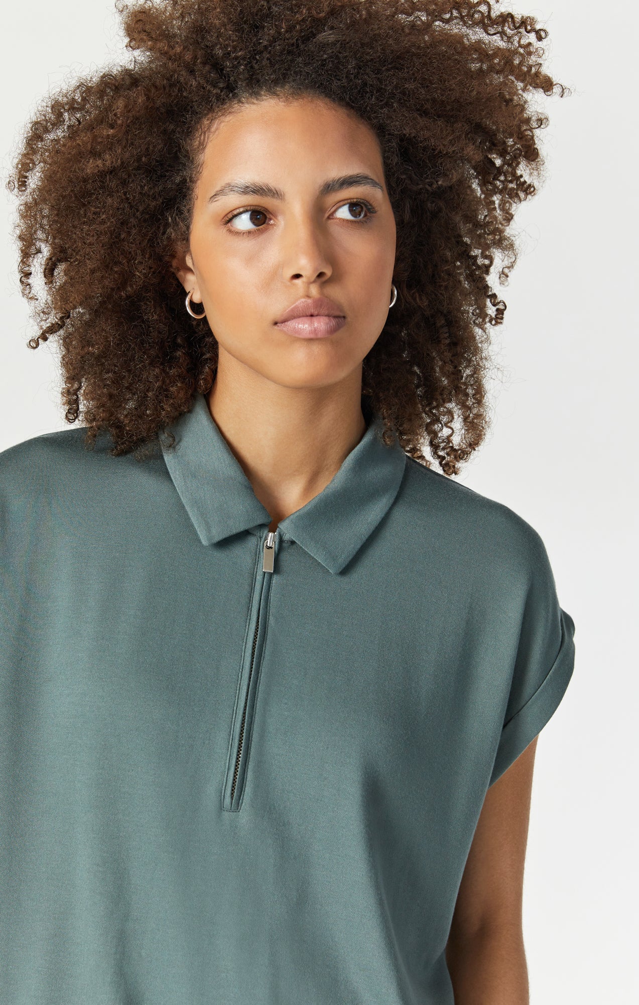 Mavi Women's Polo Neck Shirt In Urban Chic