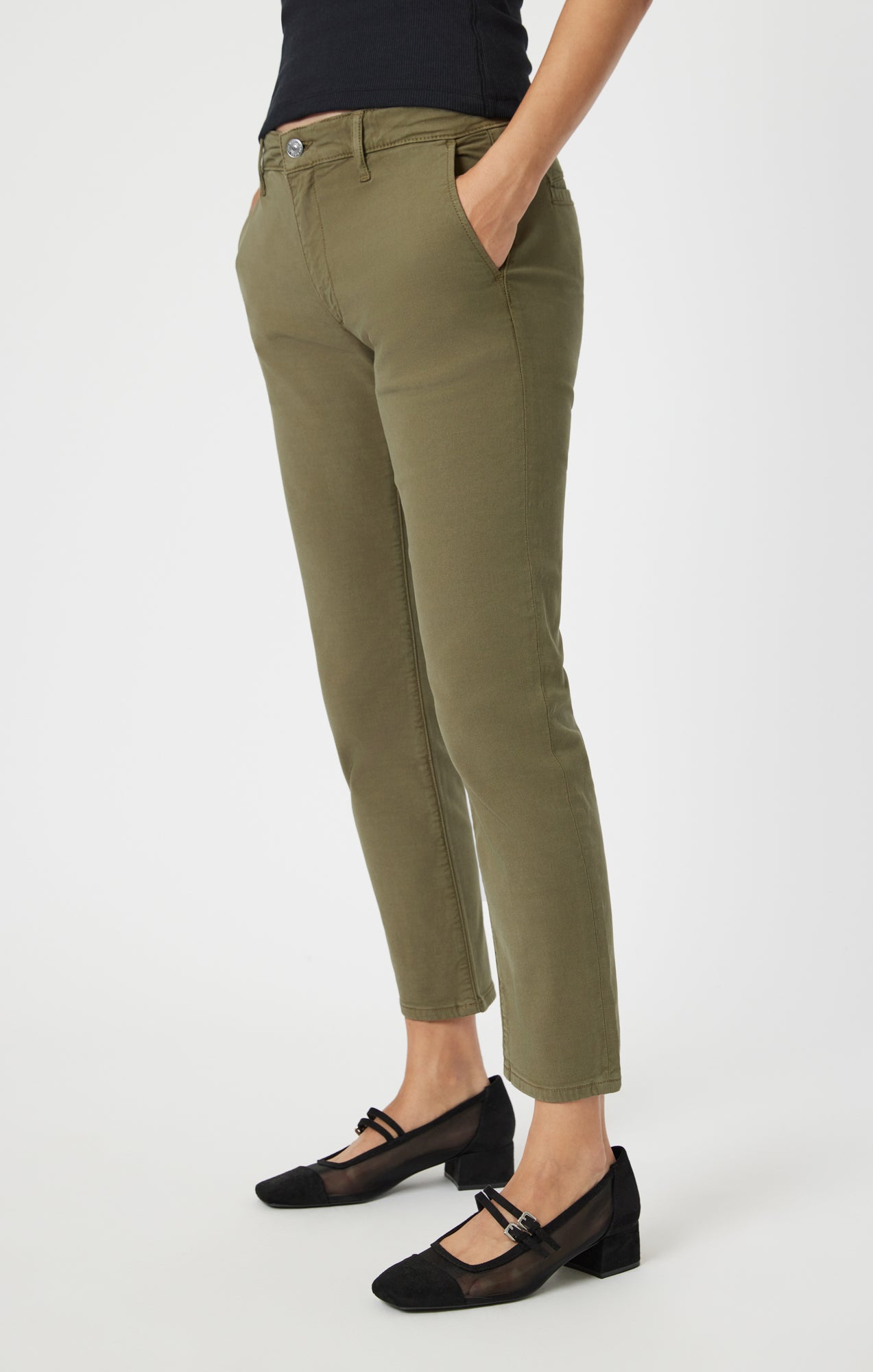 BROOKE SLIM CHINO IN GREEN LUXE TWILL - Mavi Jeans