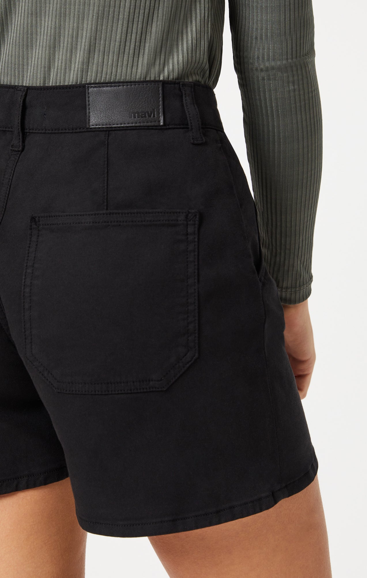 KYLIE SHORTS IN BLACK LUXE TWILL - Mavi Jeans