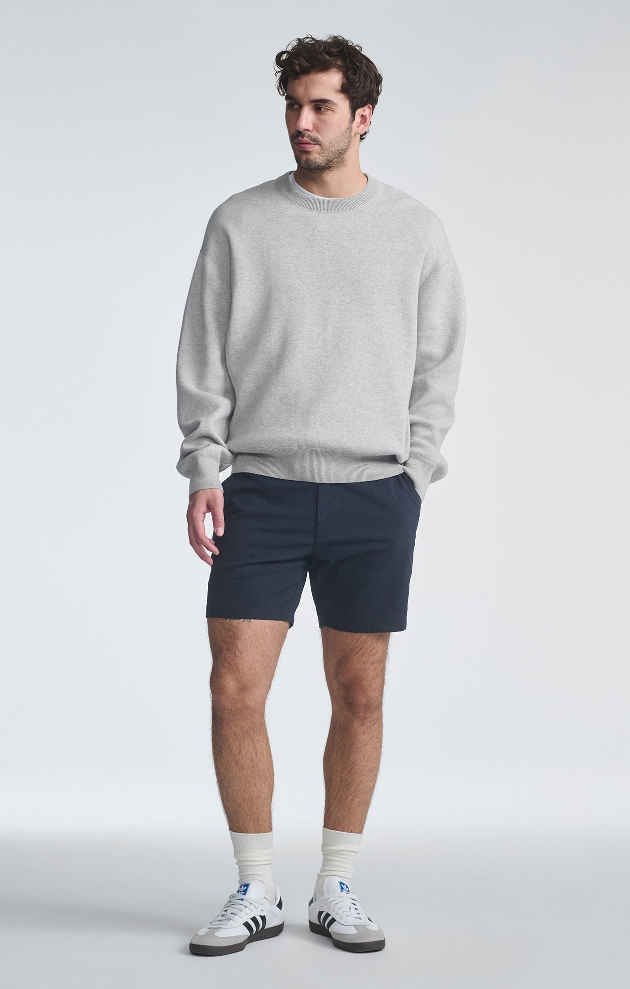 SWEATSHIRT IN LIGHT GREY MELANGE - Mavi Jeans