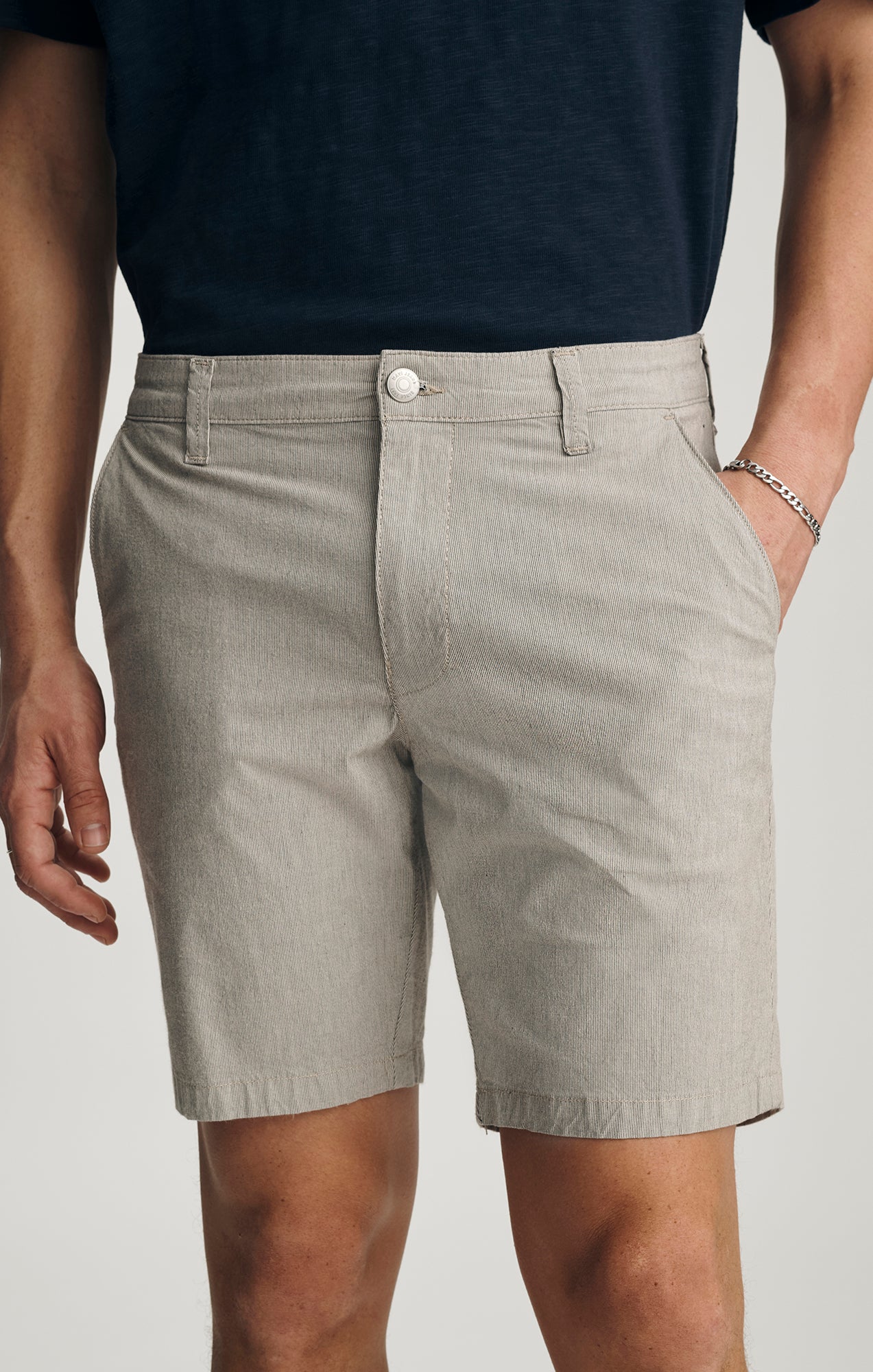 NOAH SHORTS IN BEIGE STRIPE - Mavi Jeans
